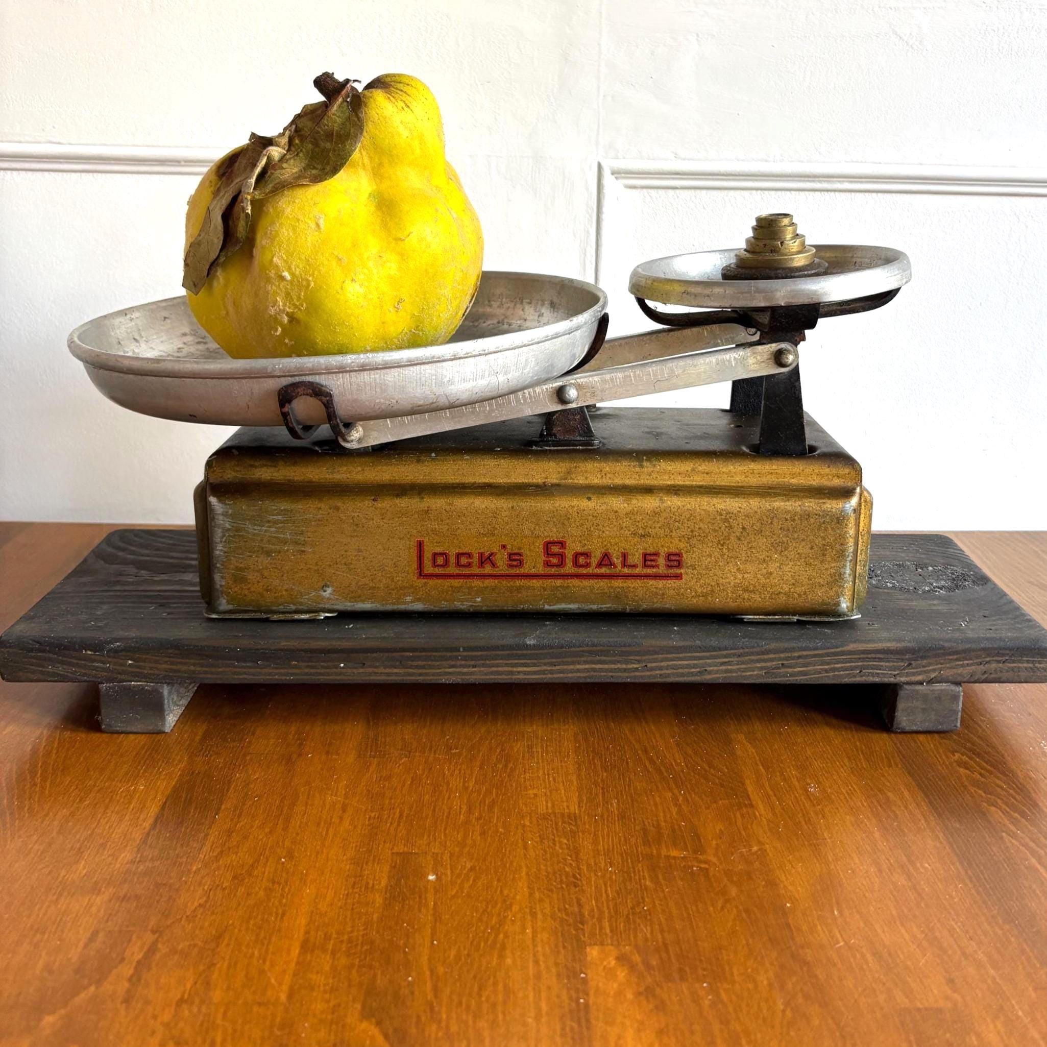 Vintage Lock's Scales | British Grocer's Counter Balance, c.1950s