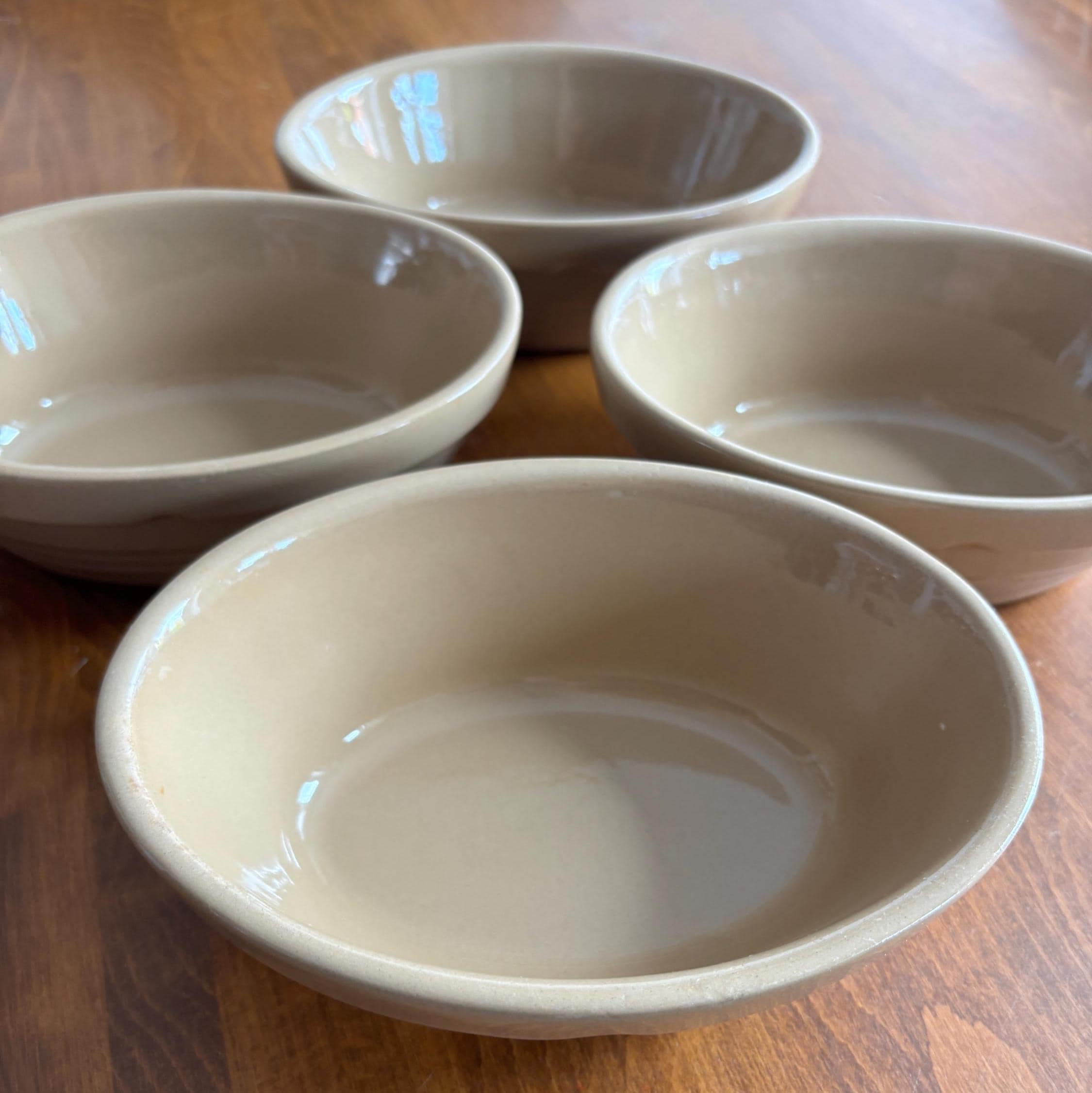 Vintage Mason Cash No.3 Oval Baking Dishes Set of 4 English Stoneware Cane Glaze