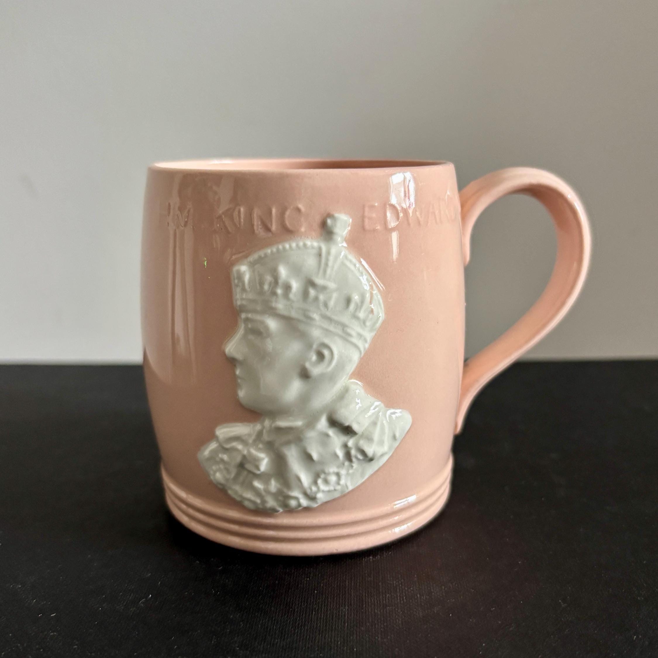 1937 King Edward VIII Coronation Mug | Johnson Bros Pink Ceramic