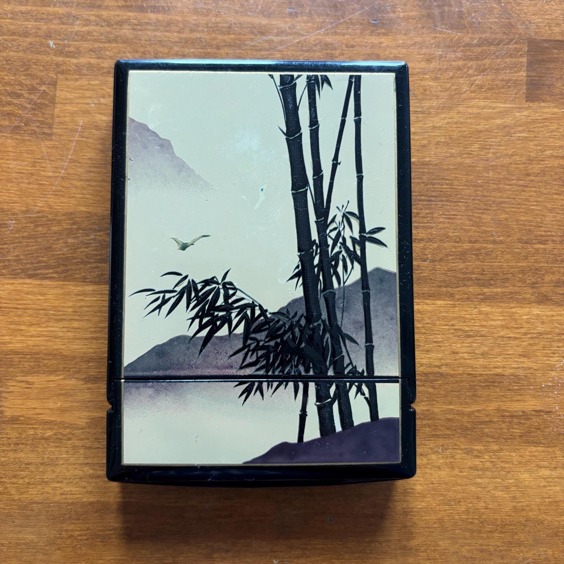 Vintage Japanese Folding Vanity Mirror | Bamboo Design | TAKE Japan Art Collection 1970s–90s | Plastic