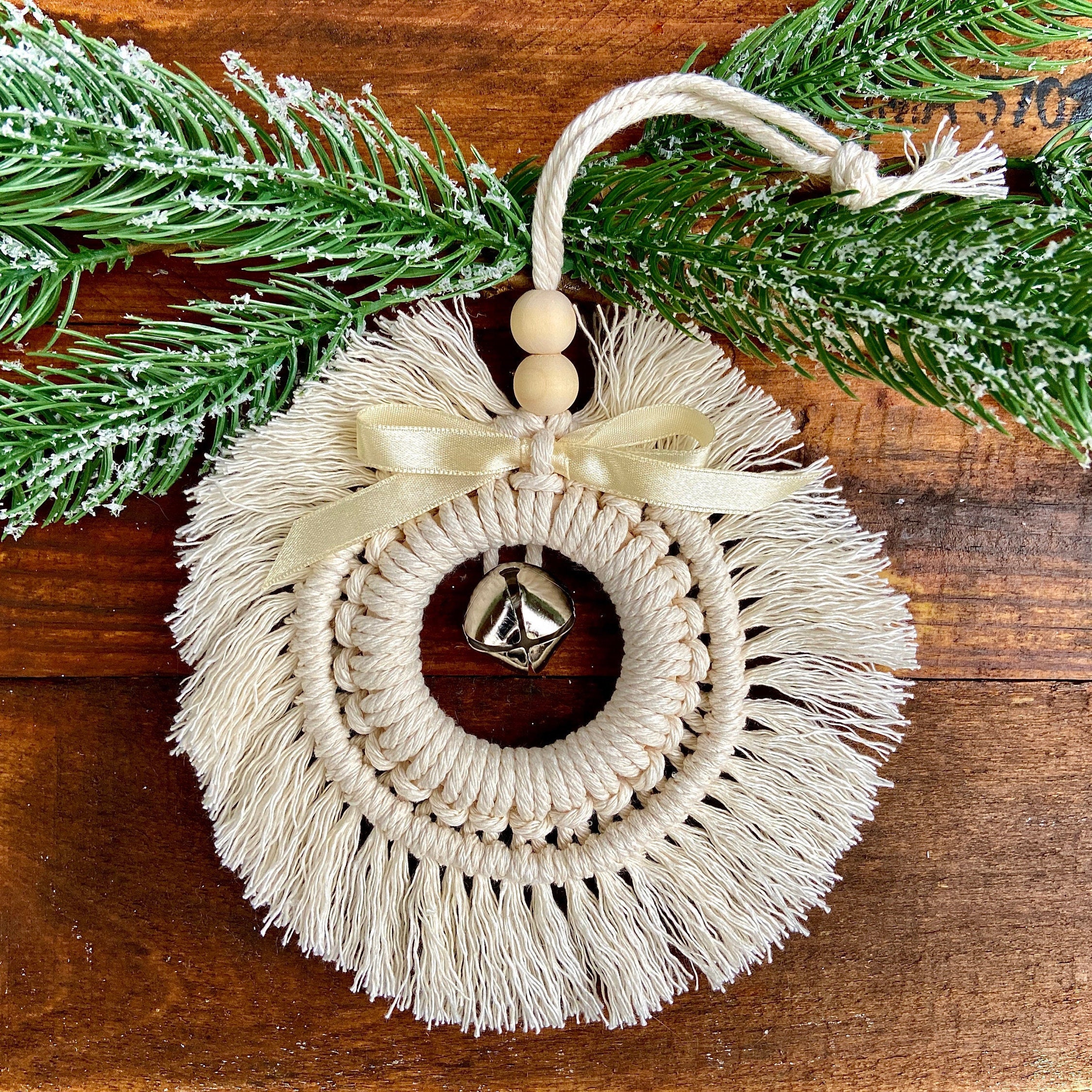 Mini Macrame Christmas Wreath Macrame Wreath Macrame Etsy.de