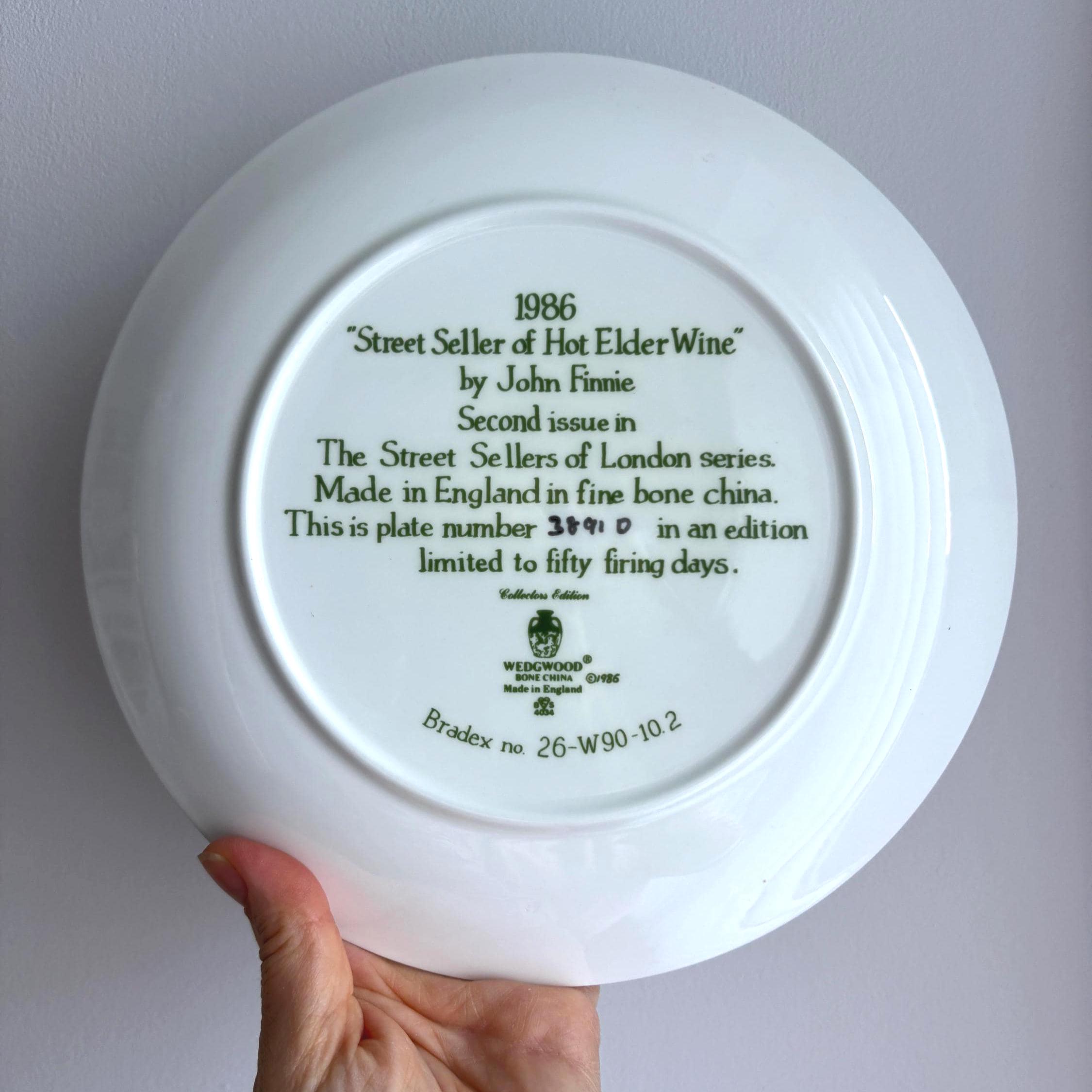 Wedgwood Collector Plate | Street Seller of Hot Elder Wine, 1986