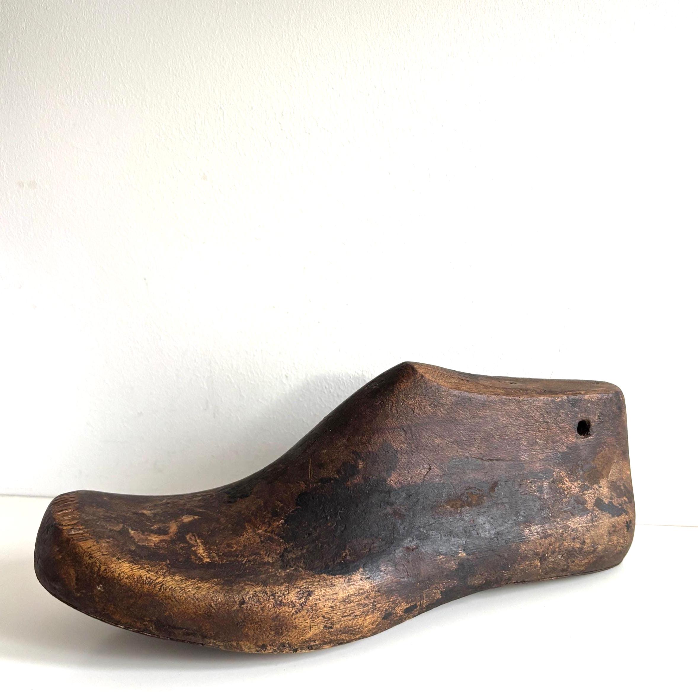Vintage Wooden Shoe Last | Rustic Cobbler Tool | Antique Shoemaker Form | Farmhouse Industrial Decor