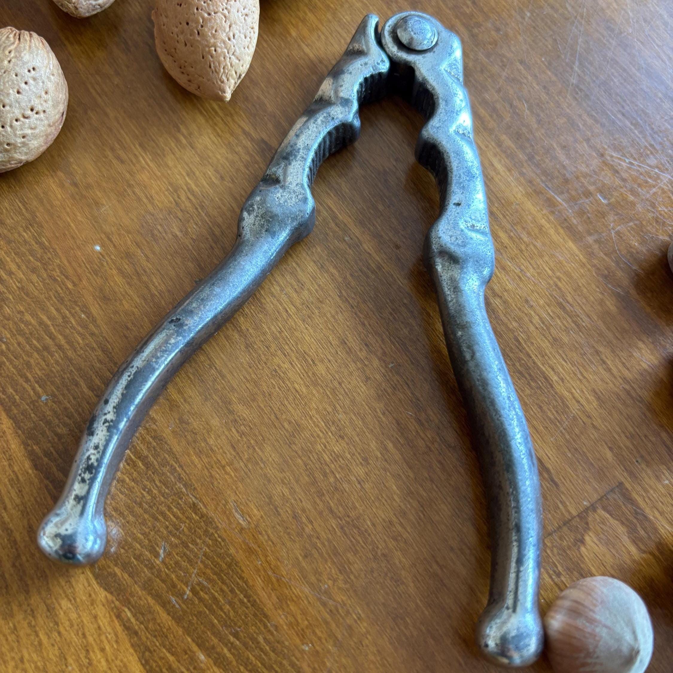 Vintage Cast Metal Nutcracker | Rustic Walnut & Hazelnut Cracker