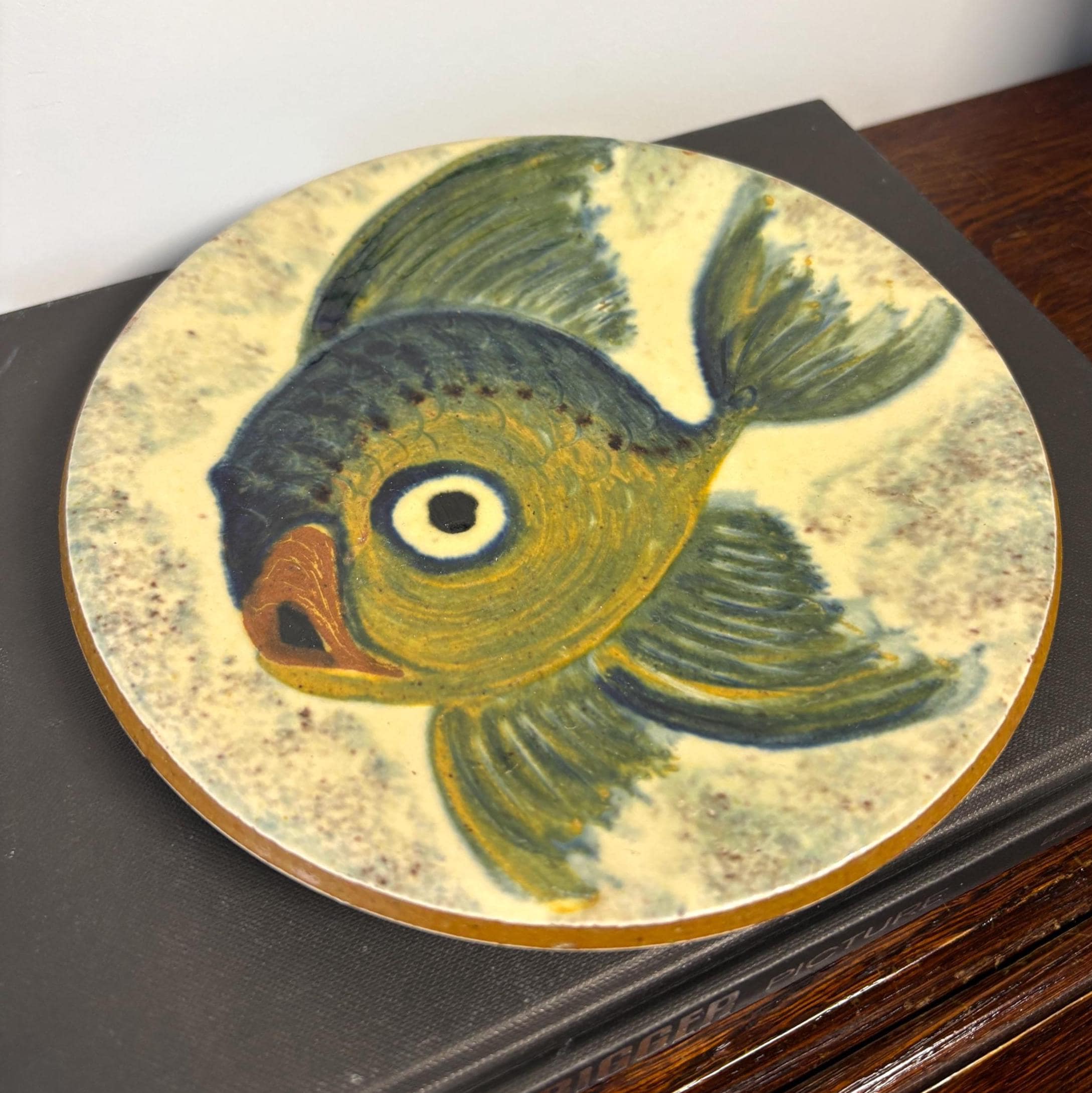 Vintage Puigdemont Spanish Ceramic Fish Wall Decor Mid Century Mediterranean Coastal Wall Art