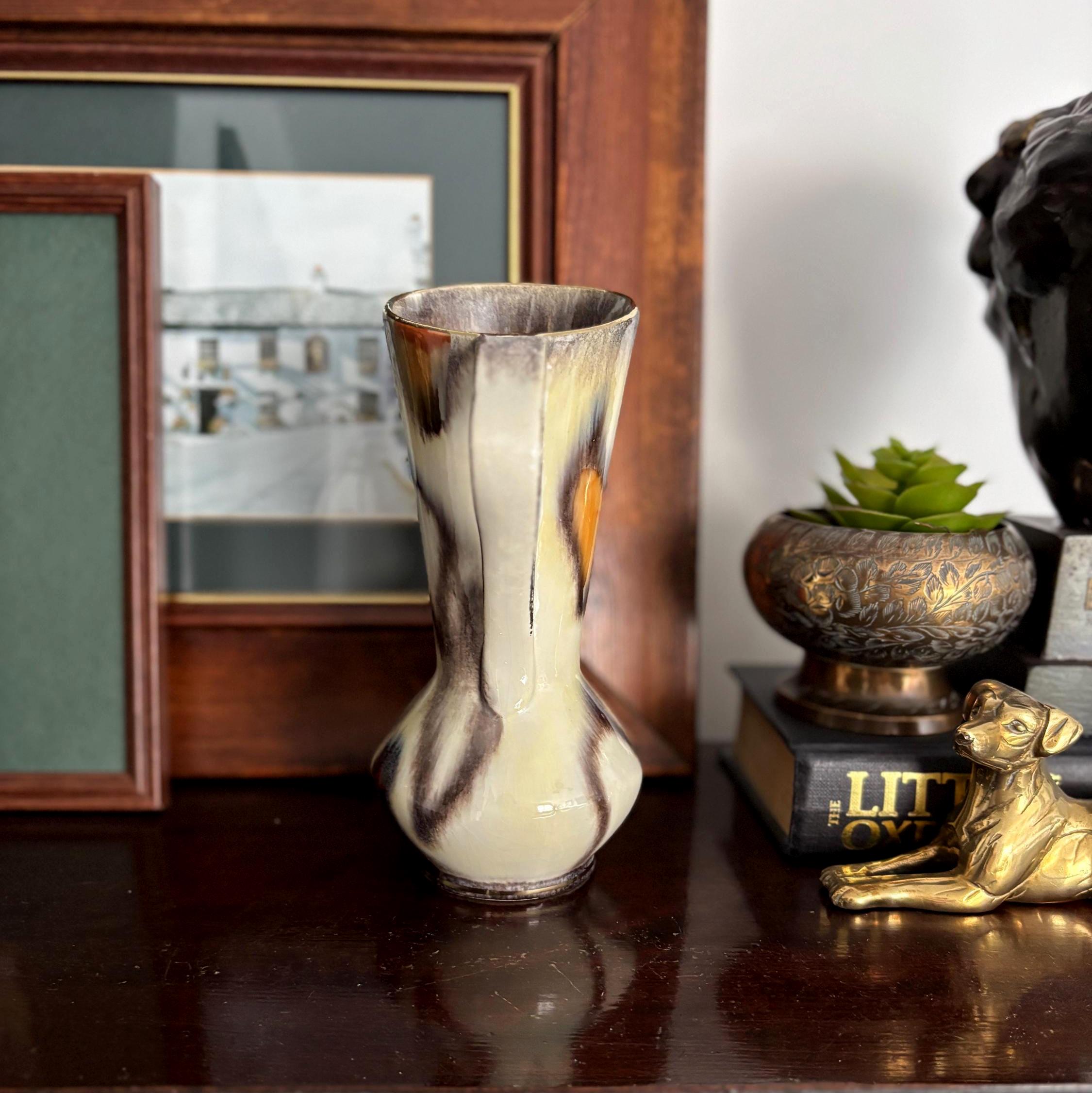 Vintage Bay Keramik West Germany Fat Lava Pitcher Vase Mid Century Pottery