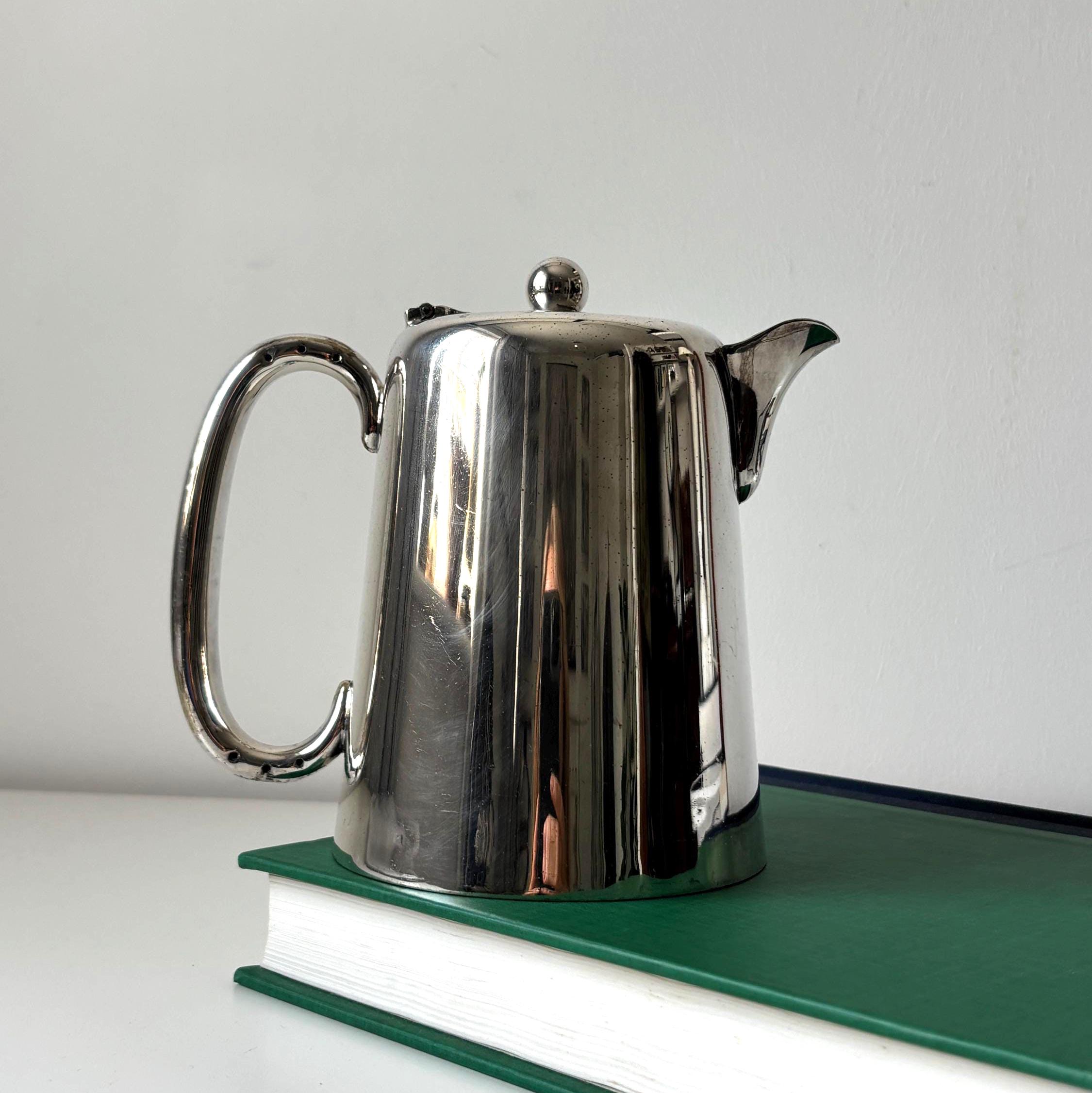Vintage Caroline Plate EPNS Coffee Pot Made in England Silver Plated Hotel Ware
