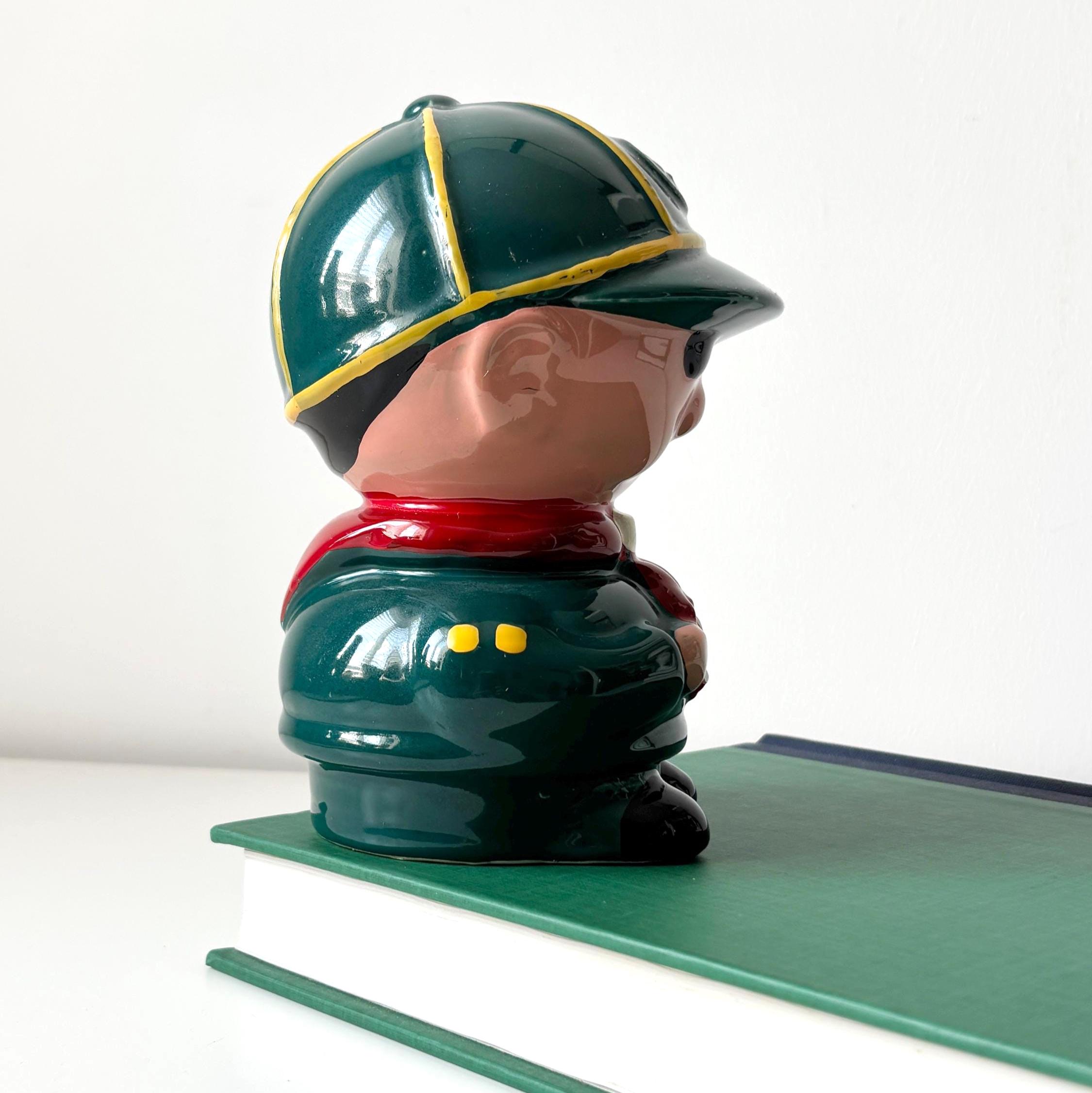 Vintage 1985 Hugh Taylor Scout Money Box Ceramic Piggy Bank Collectible Figure