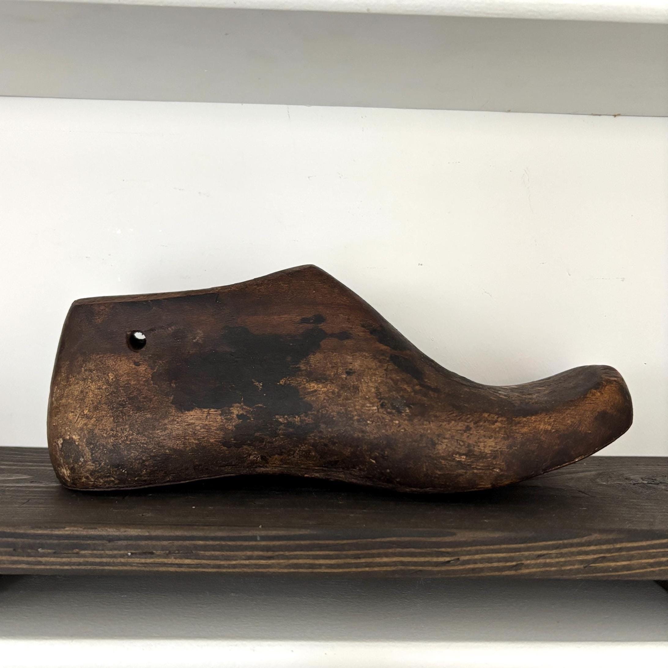 Vintage Wooden Shoe Last | Rustic Cobbler Tool | Antique Shoemaker Form | Farmhouse Industrial Decor