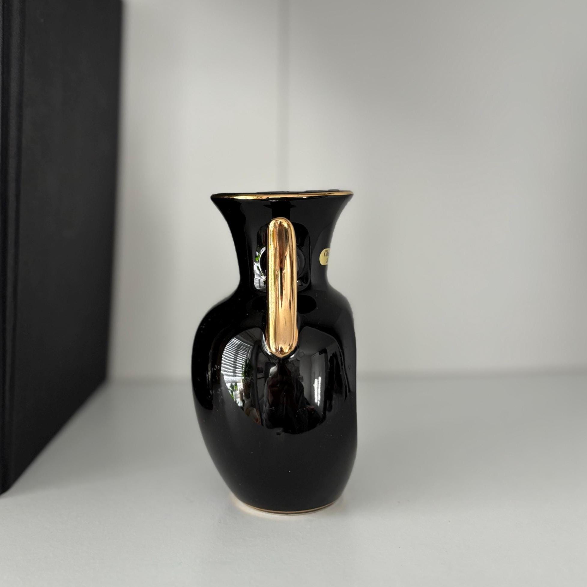 Art of Chokin Vase | Iris & Bird | Small Peacocks | 24k Gold Gilded | Japan