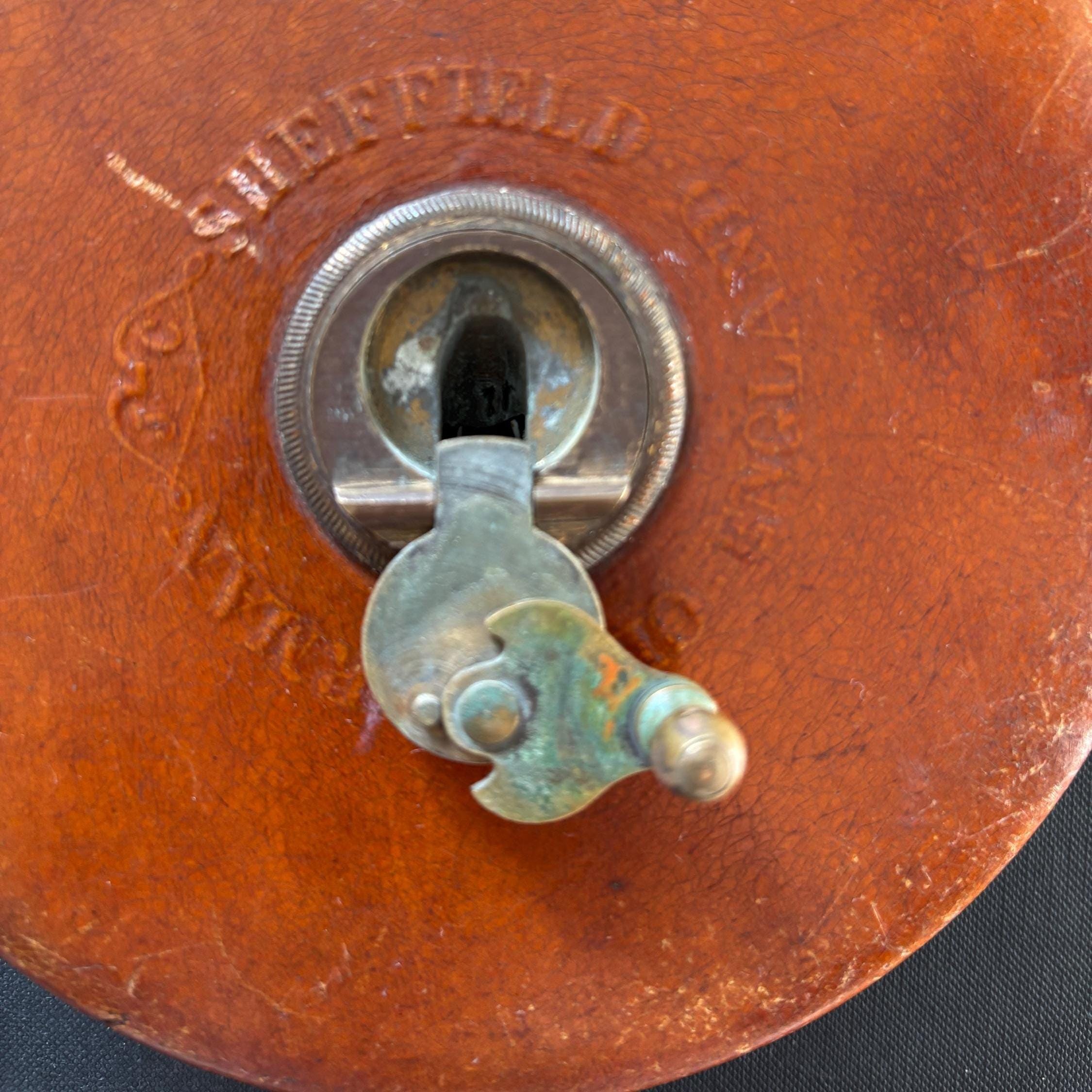 Vintage Chesterman 100ft Steel Tape Measure: Sheffield Leather Case