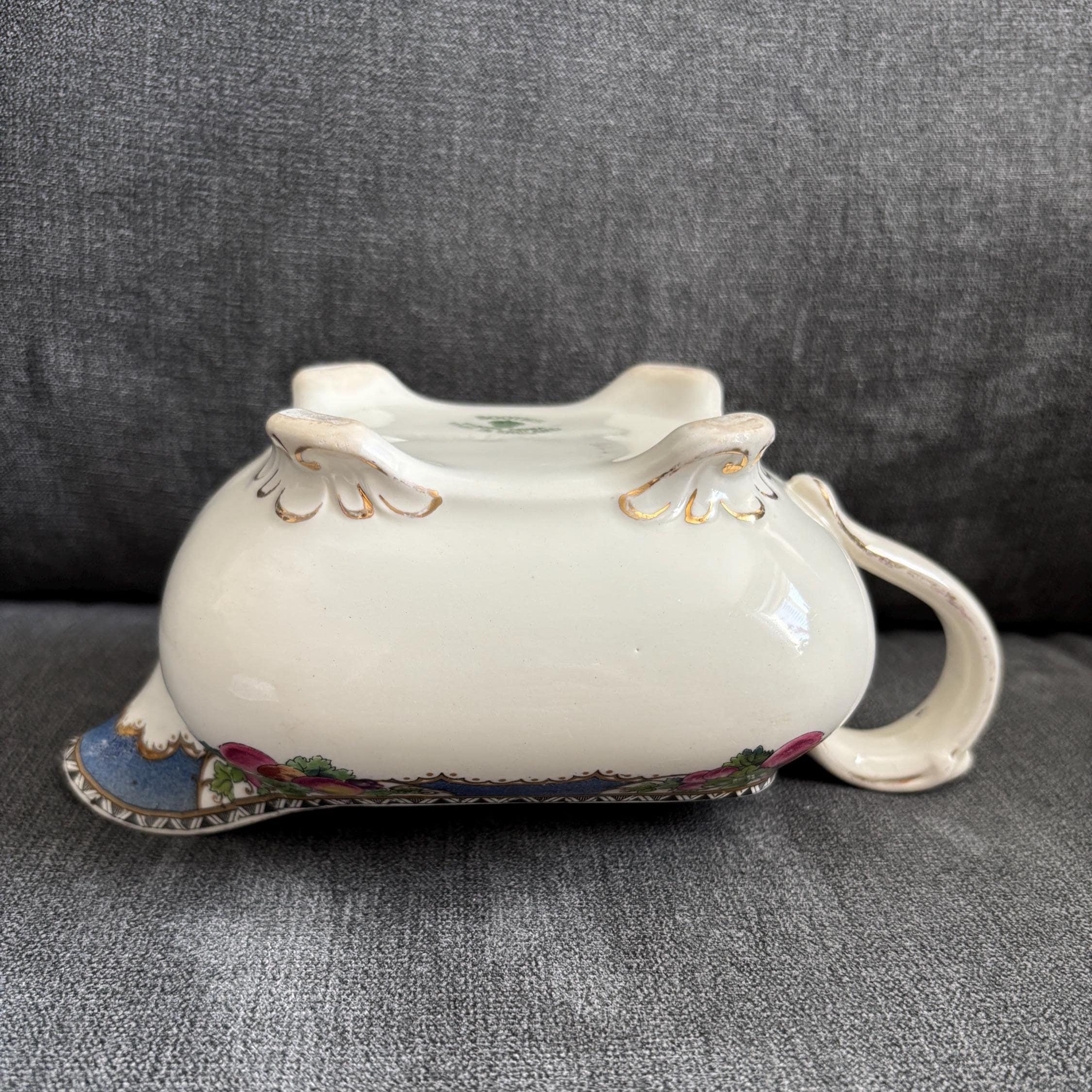 Vintage 1930s Booths Pomona Gravy Boat: Silicon China, Made in England