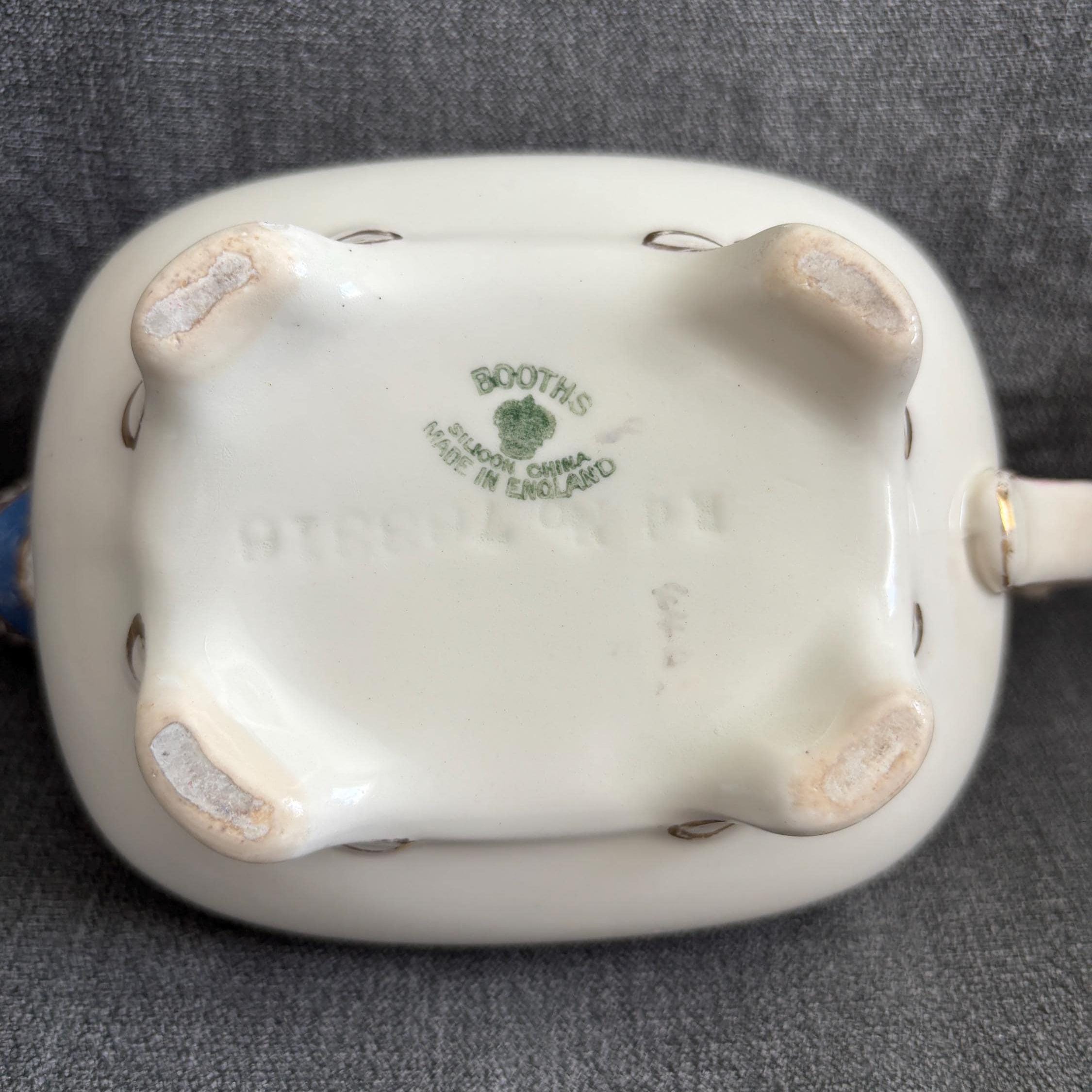 Vintage 1930s Booths Pomona Gravy Boat: Silicon China, Made in England