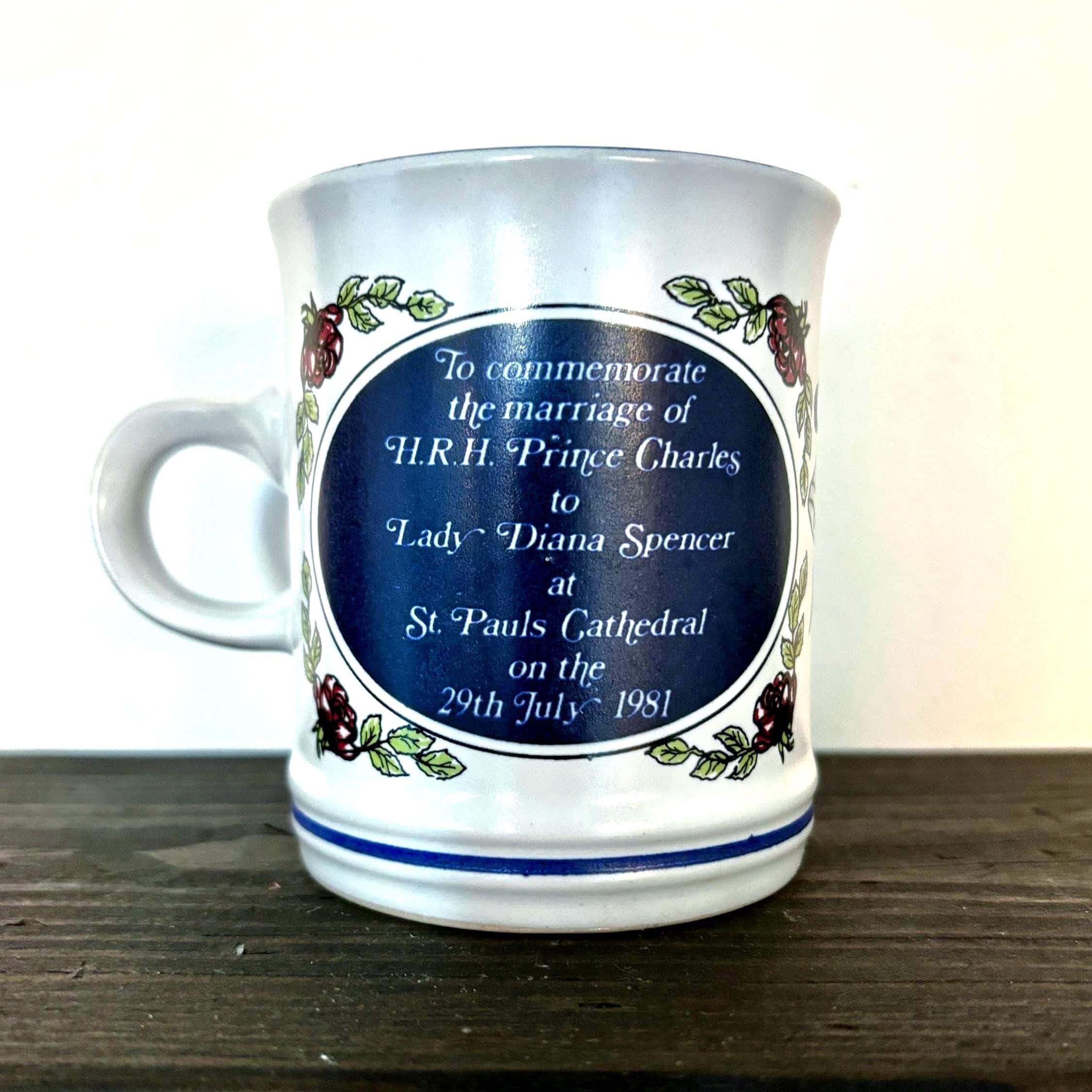 Vintage 1981 Denby Royal Wedding Mug | Prince Charles & Lady Diana Commemorative