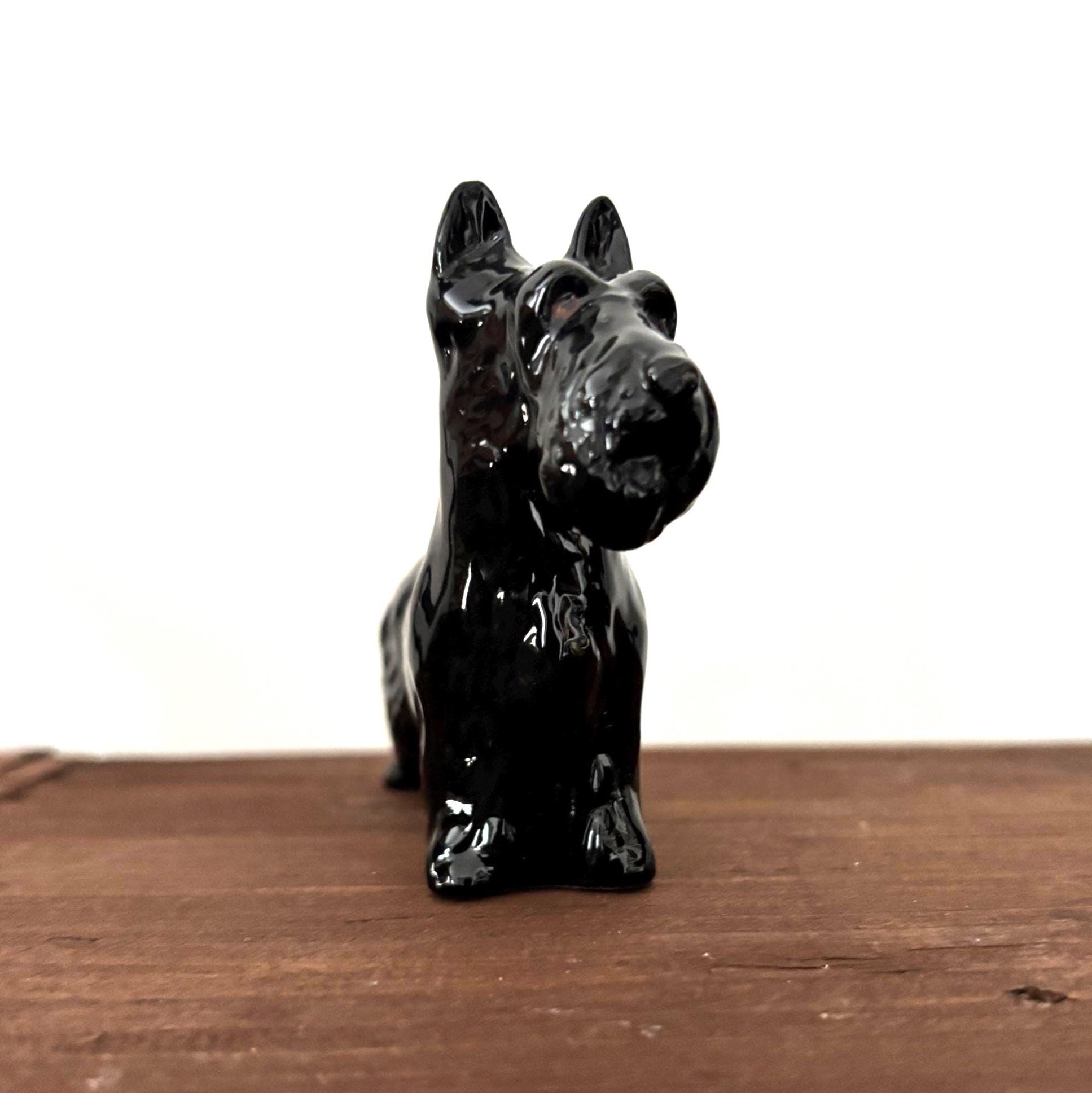 Vintage Beswick Black Scottie Dog Figurine England Terrier Ornament
