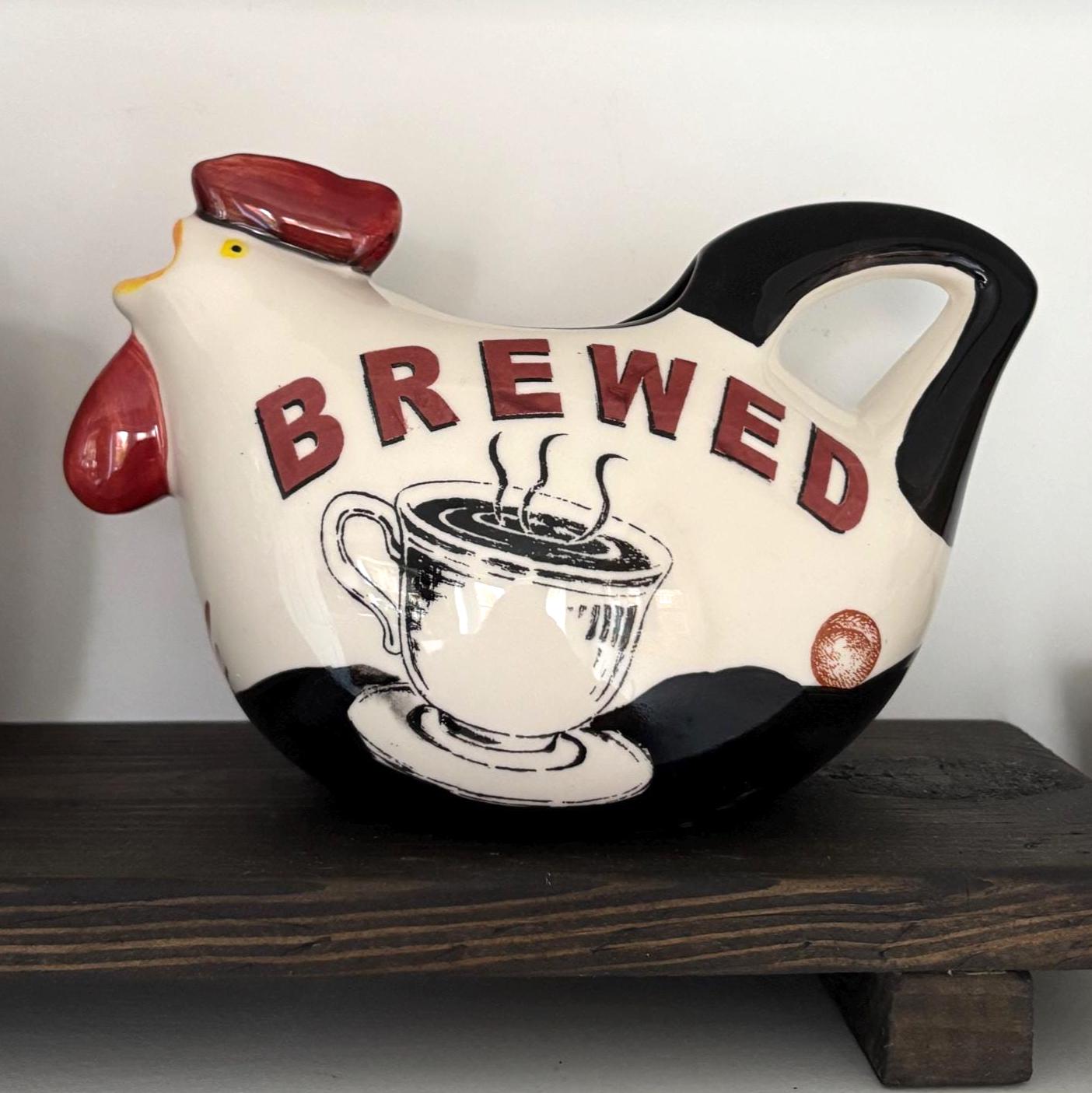 Vintage Chicken Creamer Jug Cafe Nostalgia Hand Painted Farmhouse Kitchen Decor Gift