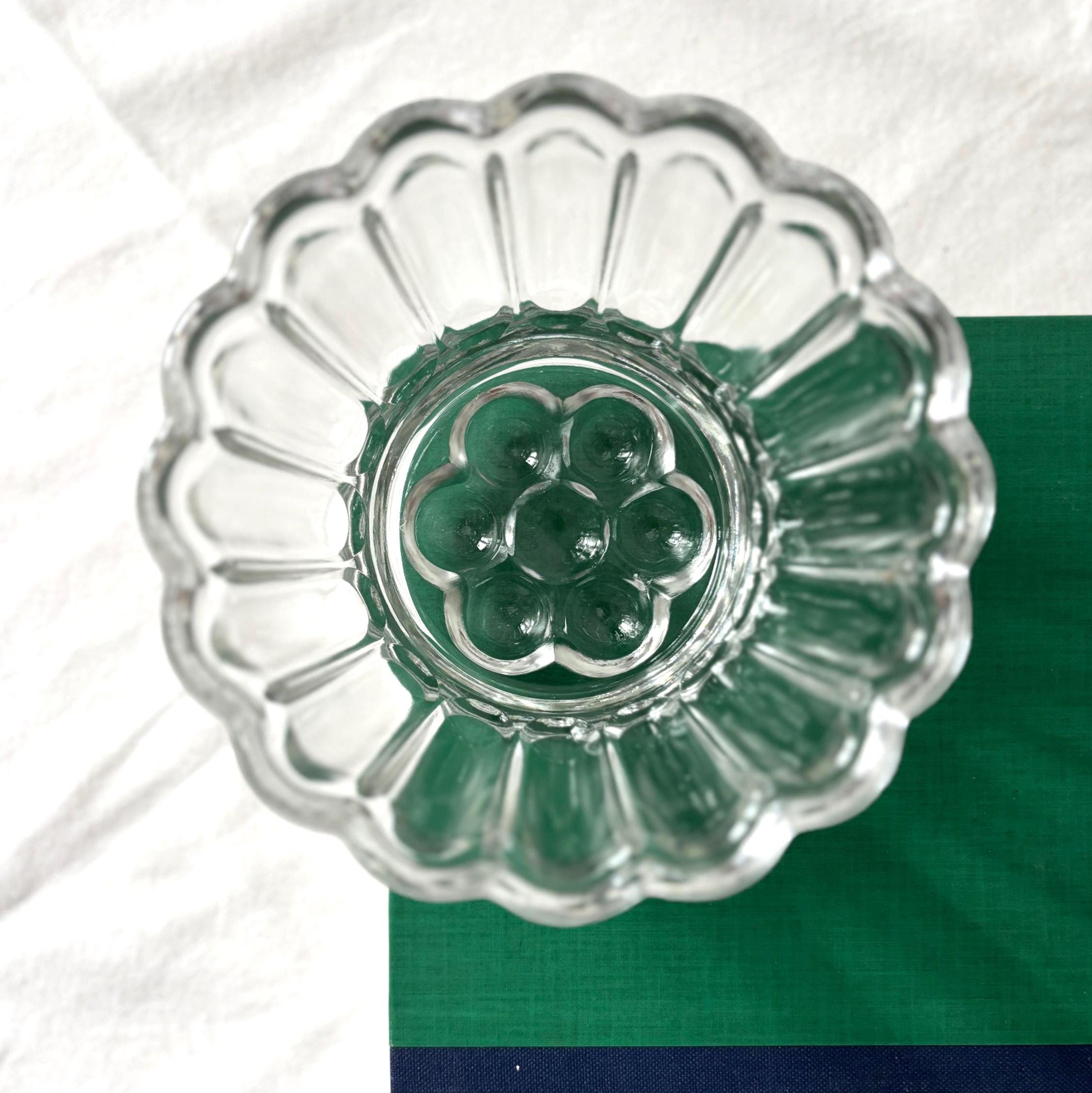 Vintage One Pint Glass Jelly Mould Bowl