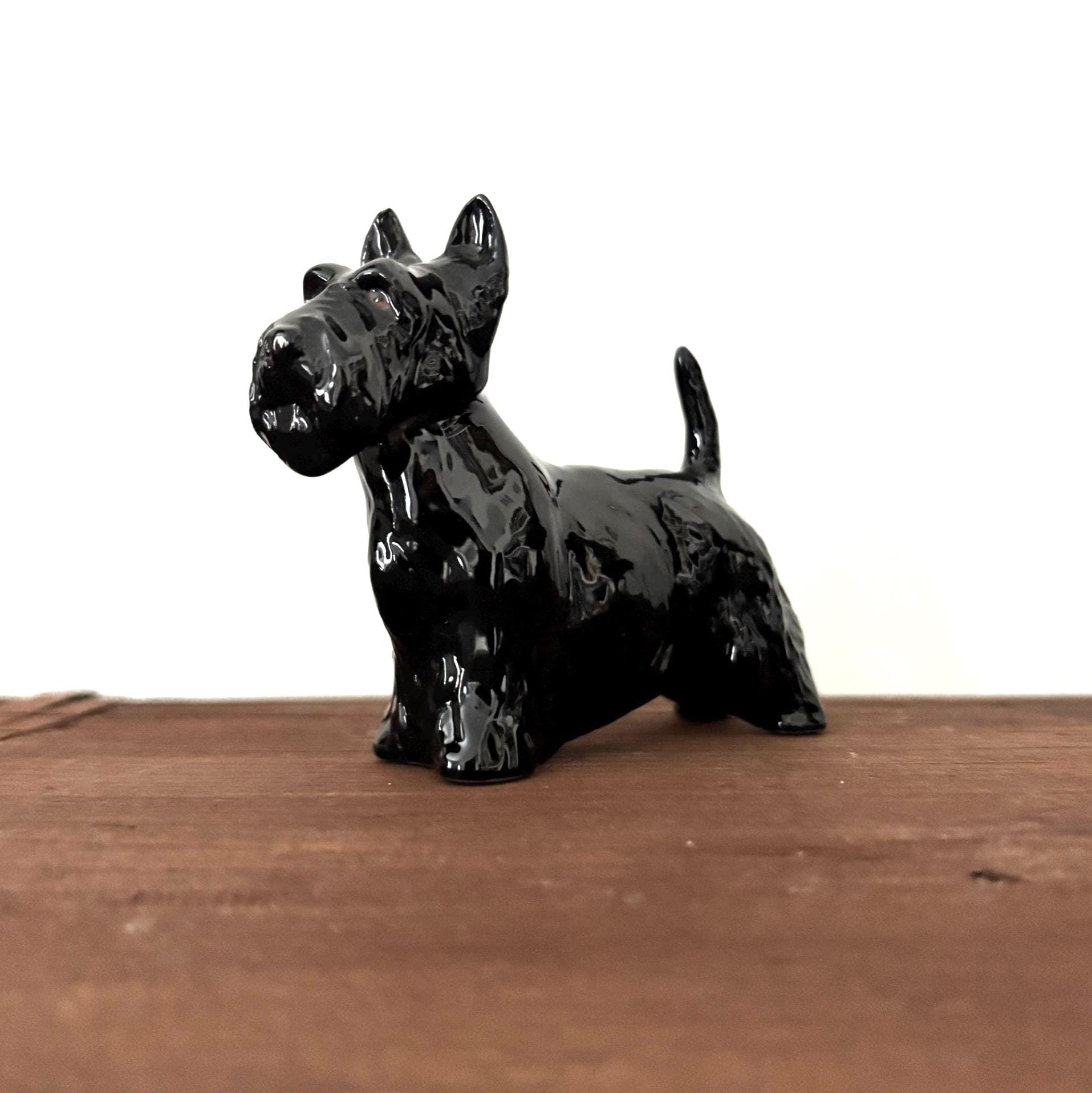 Vintage Beswick Black Scottie Dog Figurine England Terrier Ornament