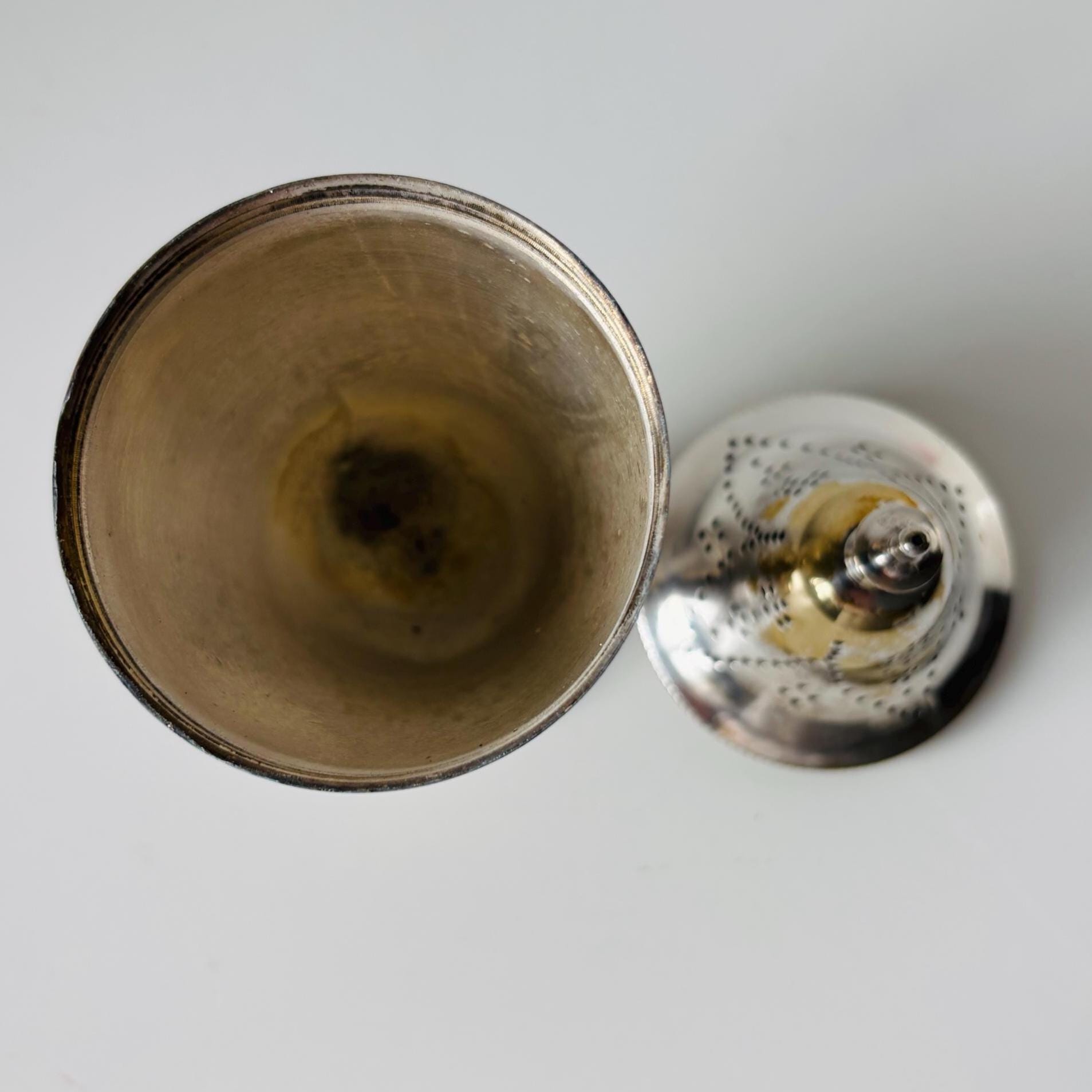 Vintage EPNS Sugar Caster, Silver Plated Muffineer, Pierced Lid Tableware