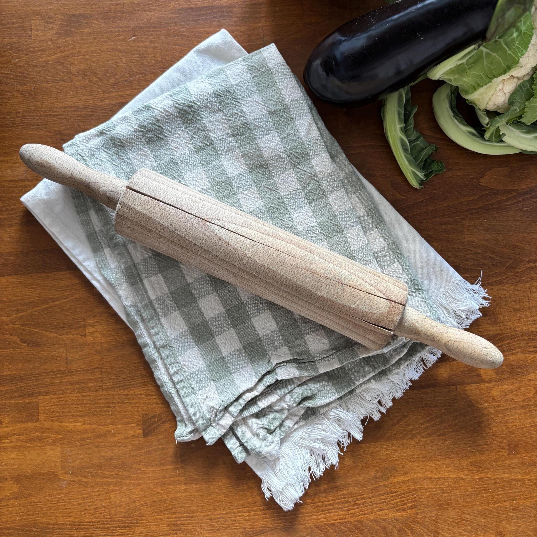 Vintage Wooden Rolling Pin Rustic Kitchen Decor Farmhouse Baking Prop Aged Wood