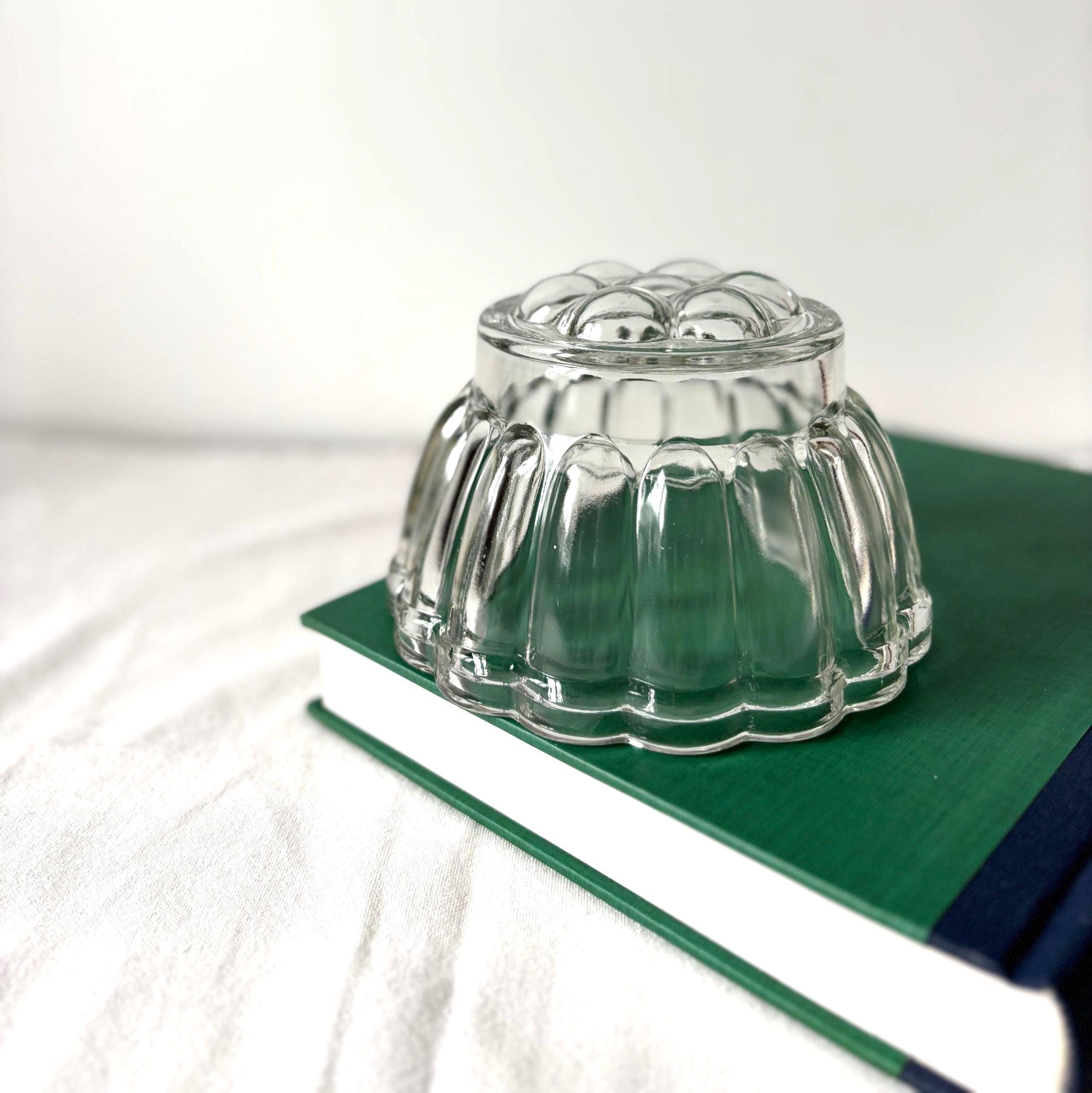Vintage One Pint Glass Jelly Mould Bowl