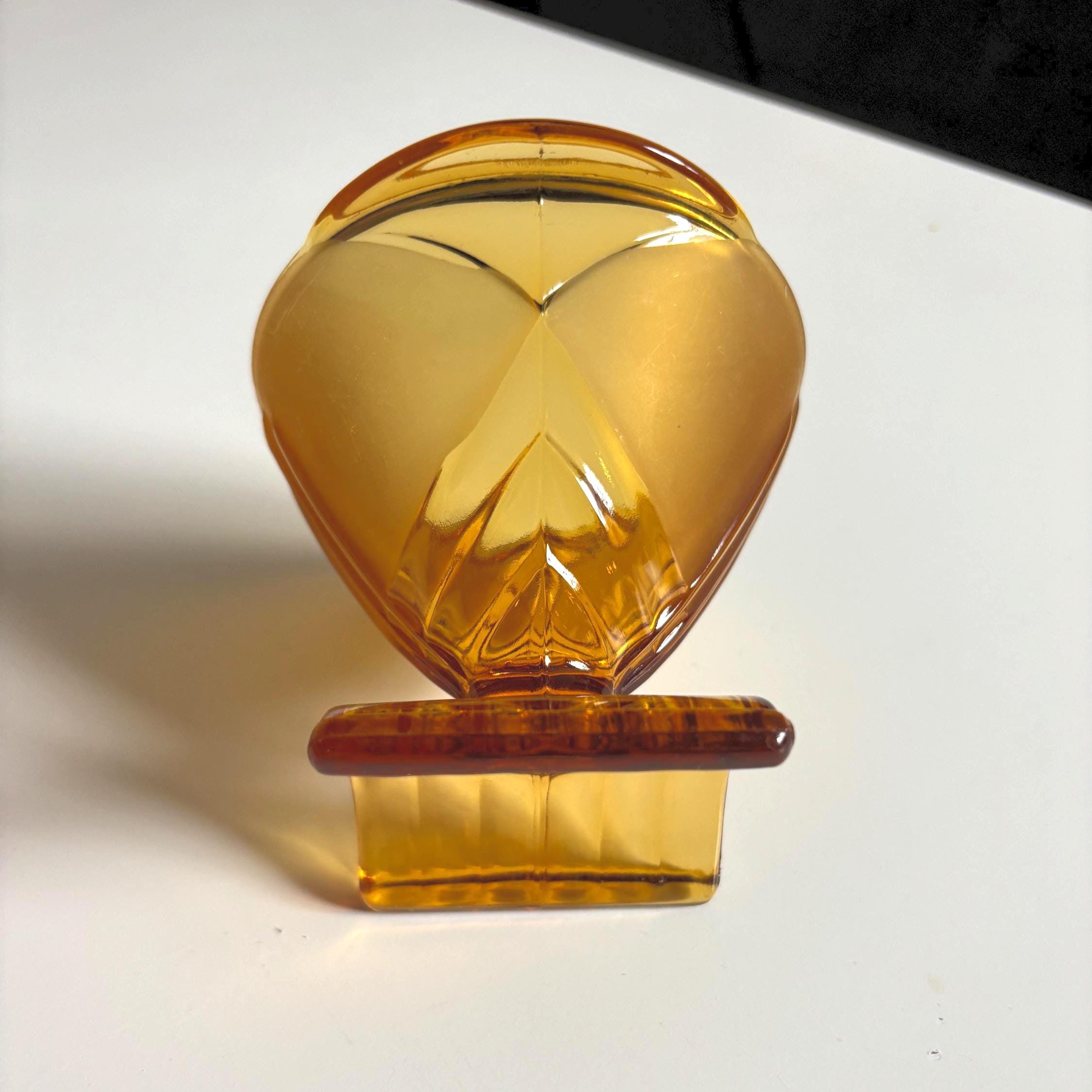 Vintage Amber Glass Bowls | Stölzle Hermanova Hut, Czech MCM Pair