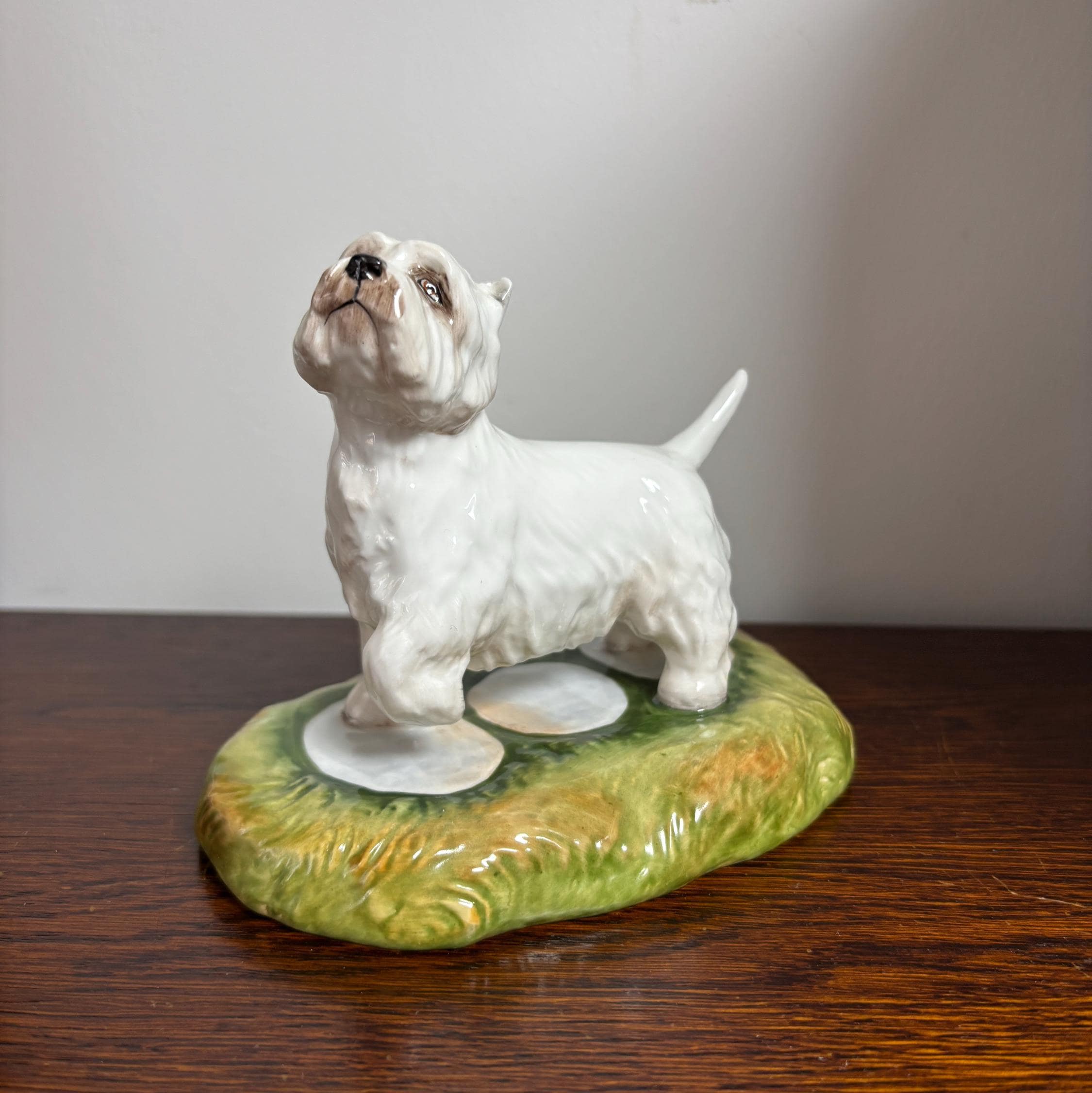 Vintage Royal Stratford West Highland Terrier Figurine Hand Painted Porcelain Dog Ornament Westie Collectible