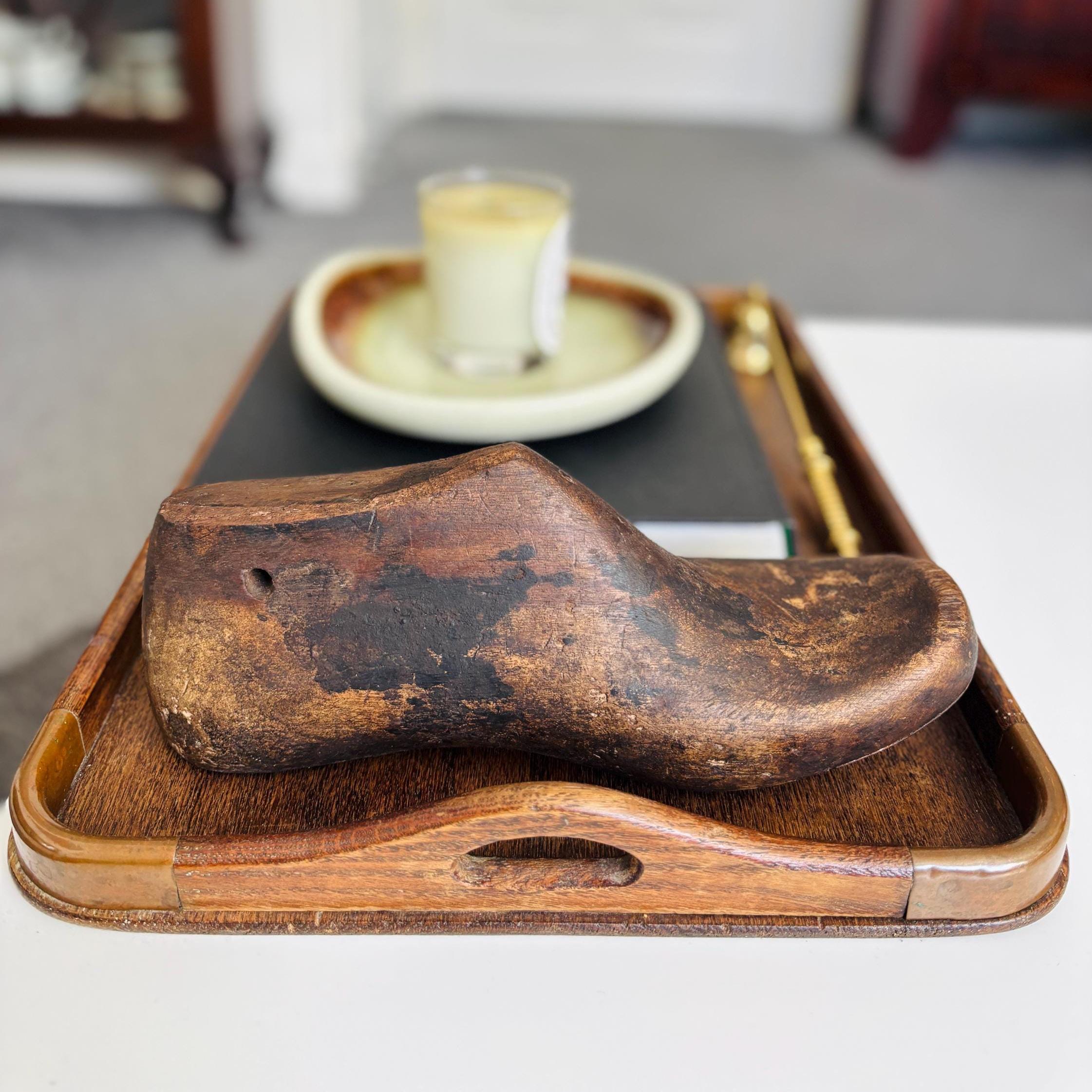 Vintage Wooden Shoe Last | Rustic Cobbler Tool | Antique Shoemaker Form | Farmhouse Industrial Decor