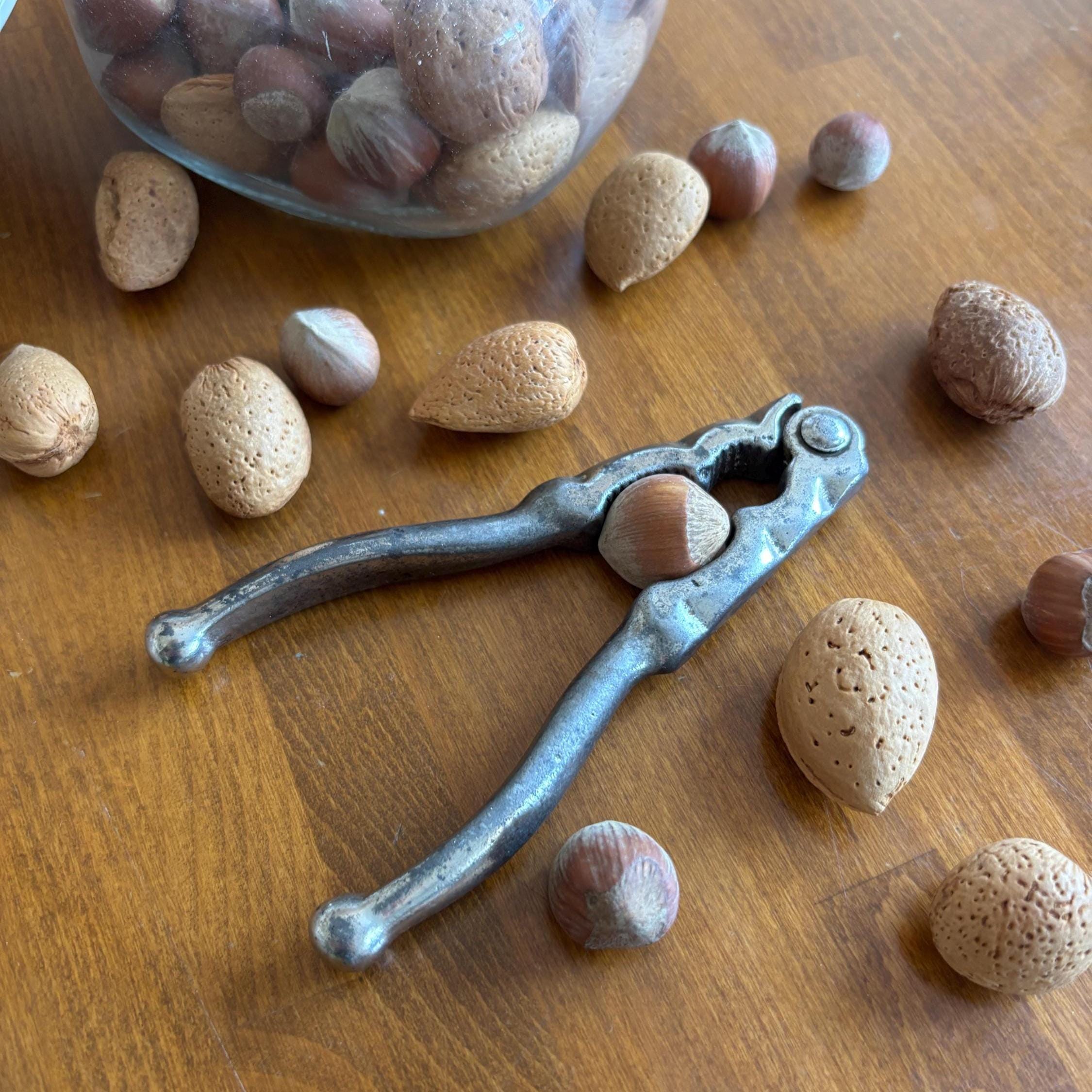 Vintage Cast Metal Nutcracker | Rustic Walnut & Hazelnut Cracker