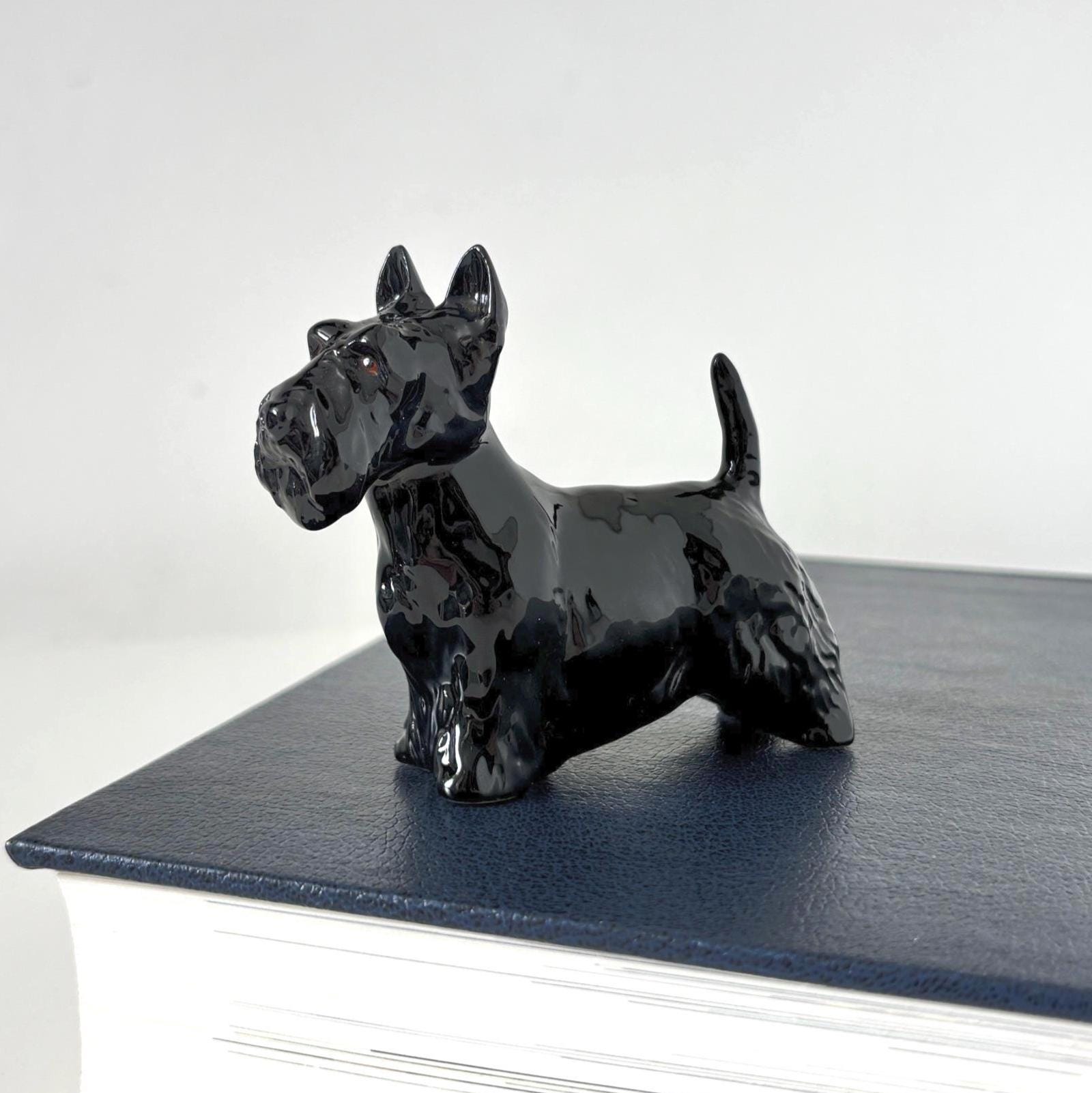 Vintage Beswick Black Scottie Dog Figurine England Terrier Ornament