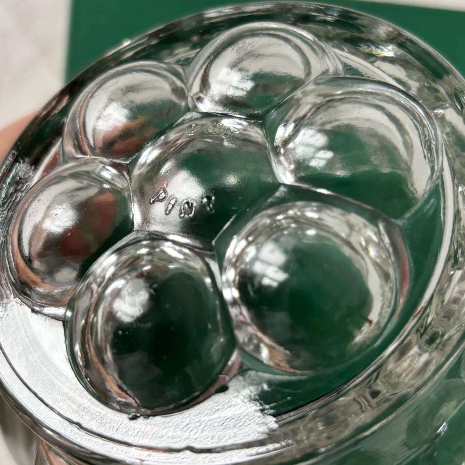 Vintage One Pint Glass Jelly Mould Bowl