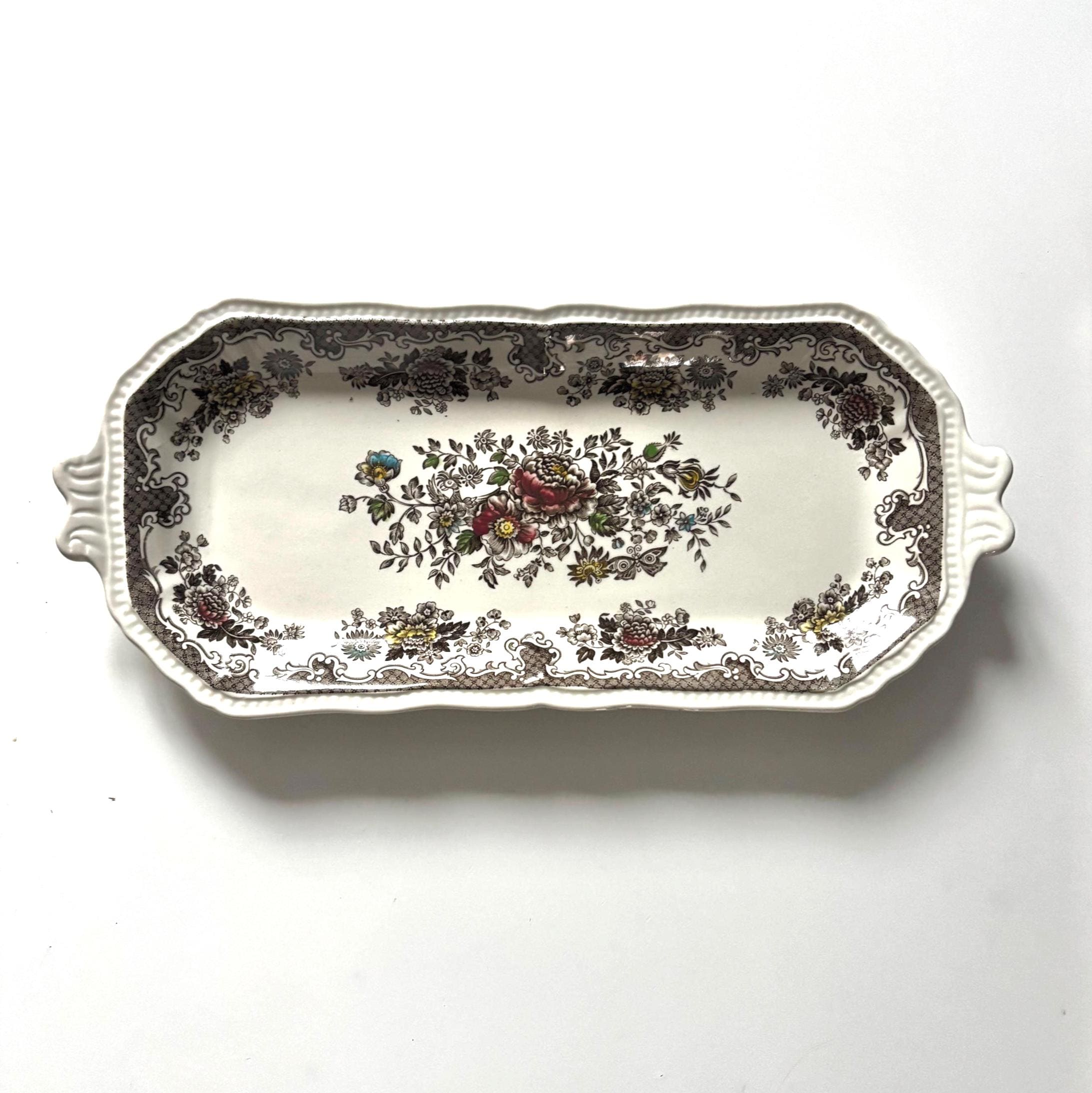 Vintage Enoch Wedgwood (Tunstall) “Balmoral” Ironstone Serving Tray – Made in England