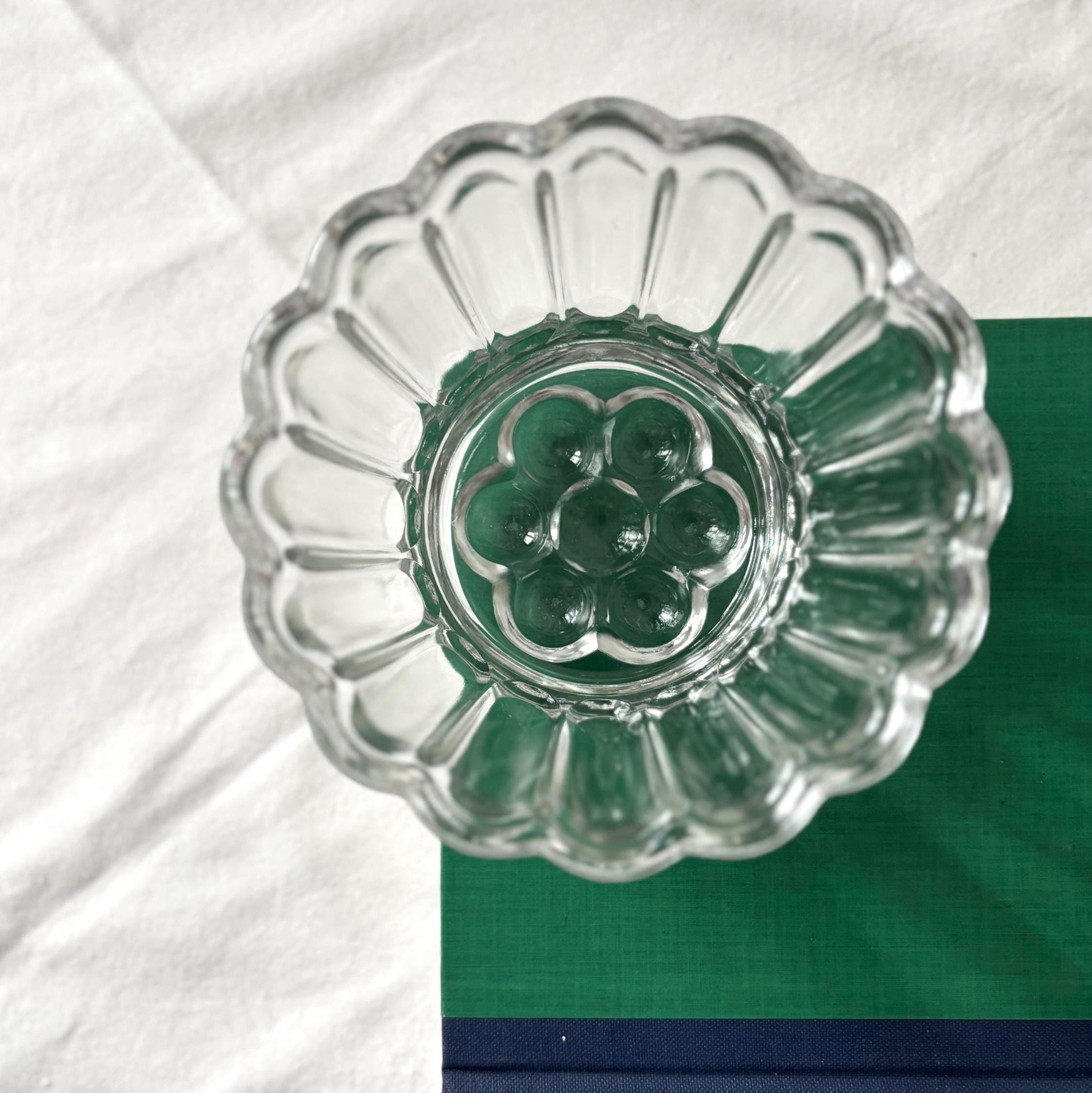 Vintage One Pint Glass Jelly Mould Bowl