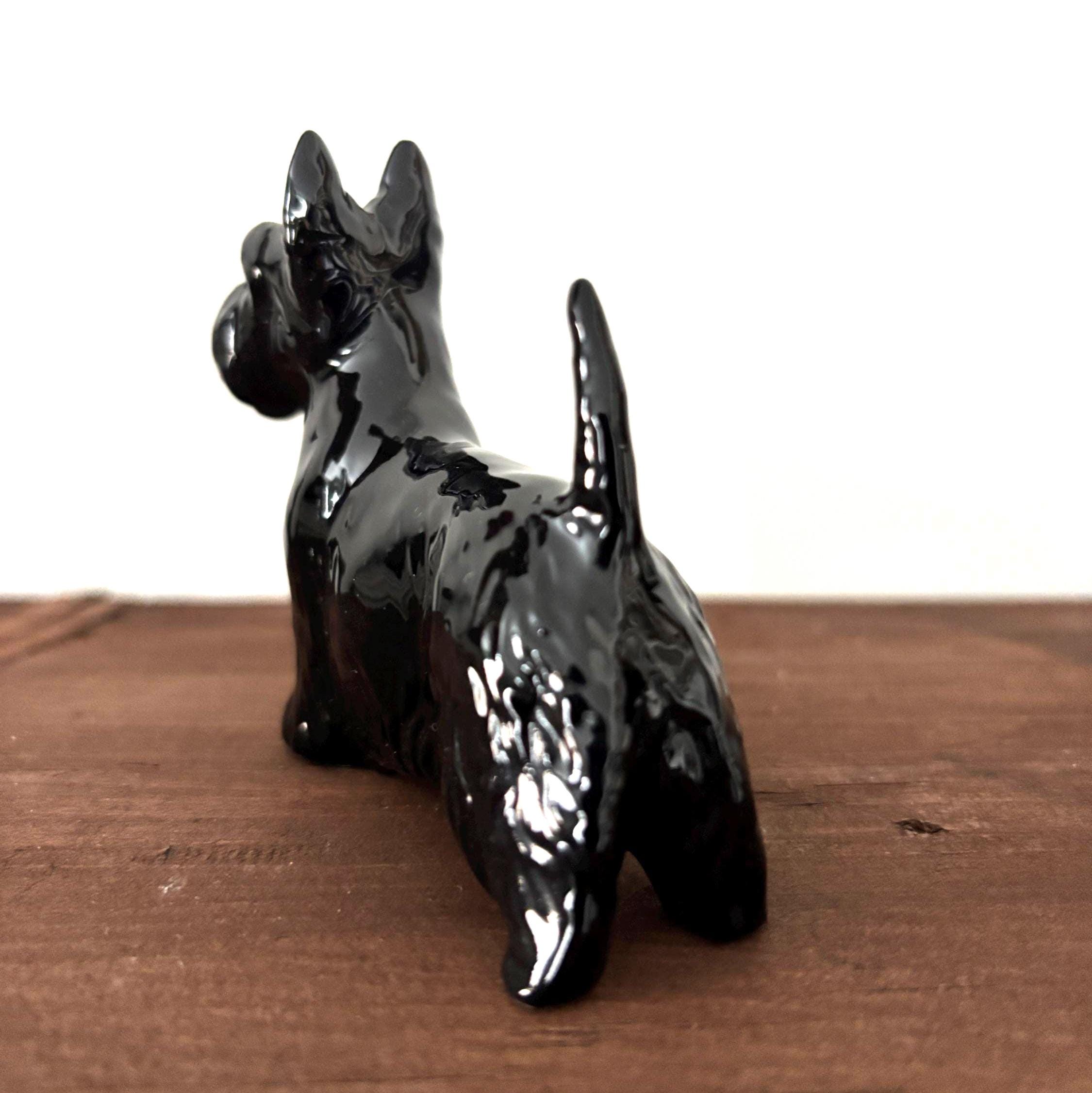 Vintage Beswick Black Scottie Dog Figurine England Terrier Ornament
