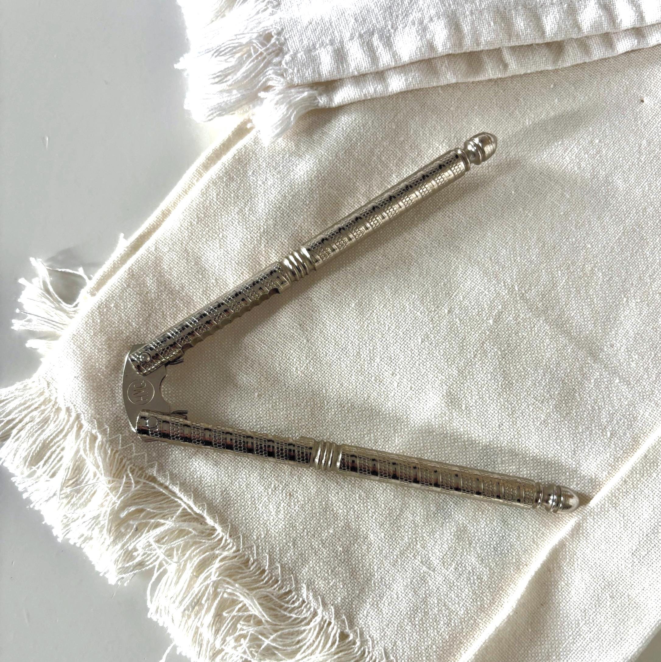 Vintage Metal Nutcracker Tool Rustic Kitchen Decor Farmhouse Nut Cracker Silver Tone
