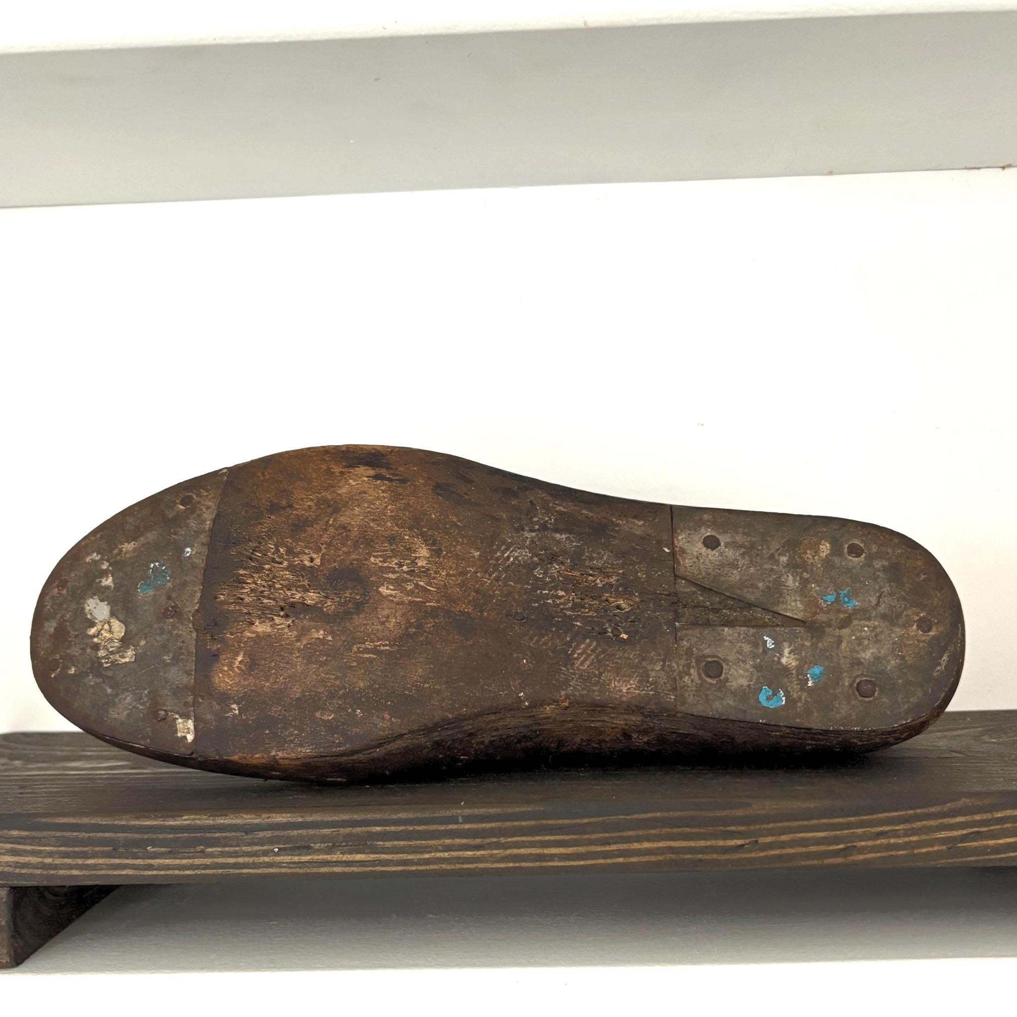 Vintage Wooden Shoe Last | Rustic Cobbler Tool | Antique Shoemaker Form | Farmhouse Industrial Decor