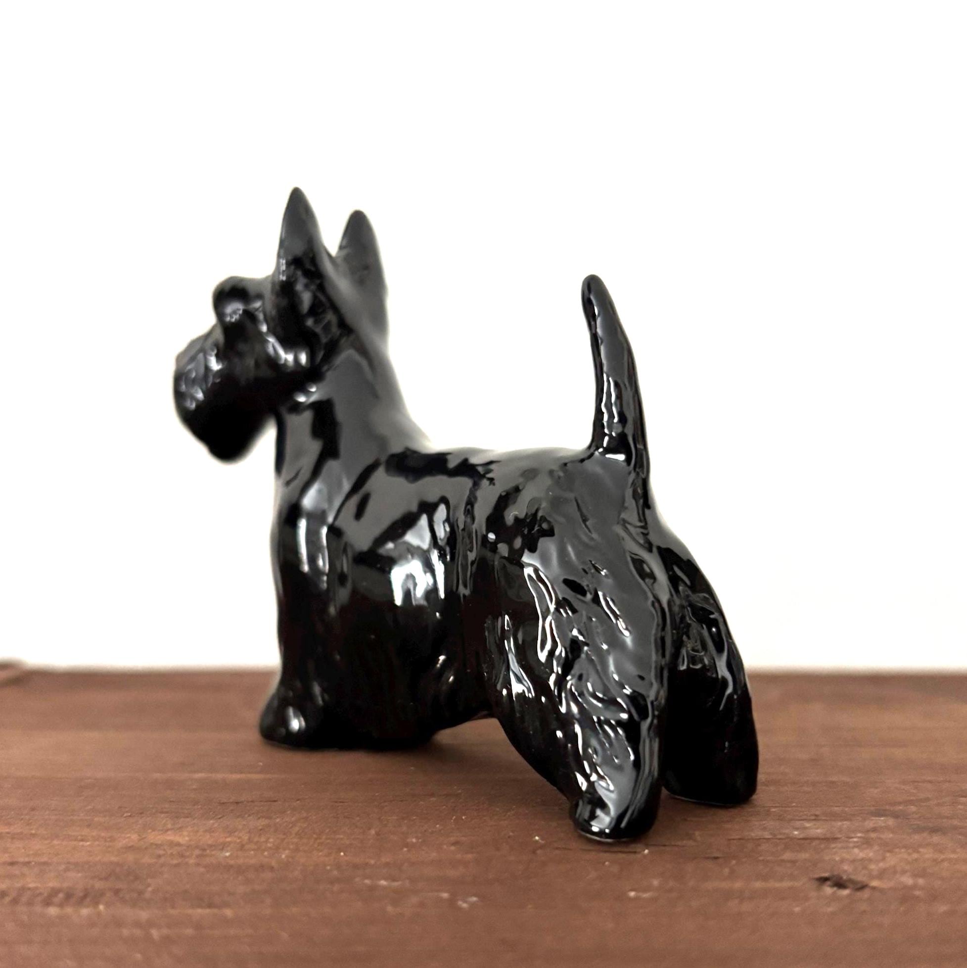Vintage Beswick Black Scottie Dog Figurine England Terrier Ornament