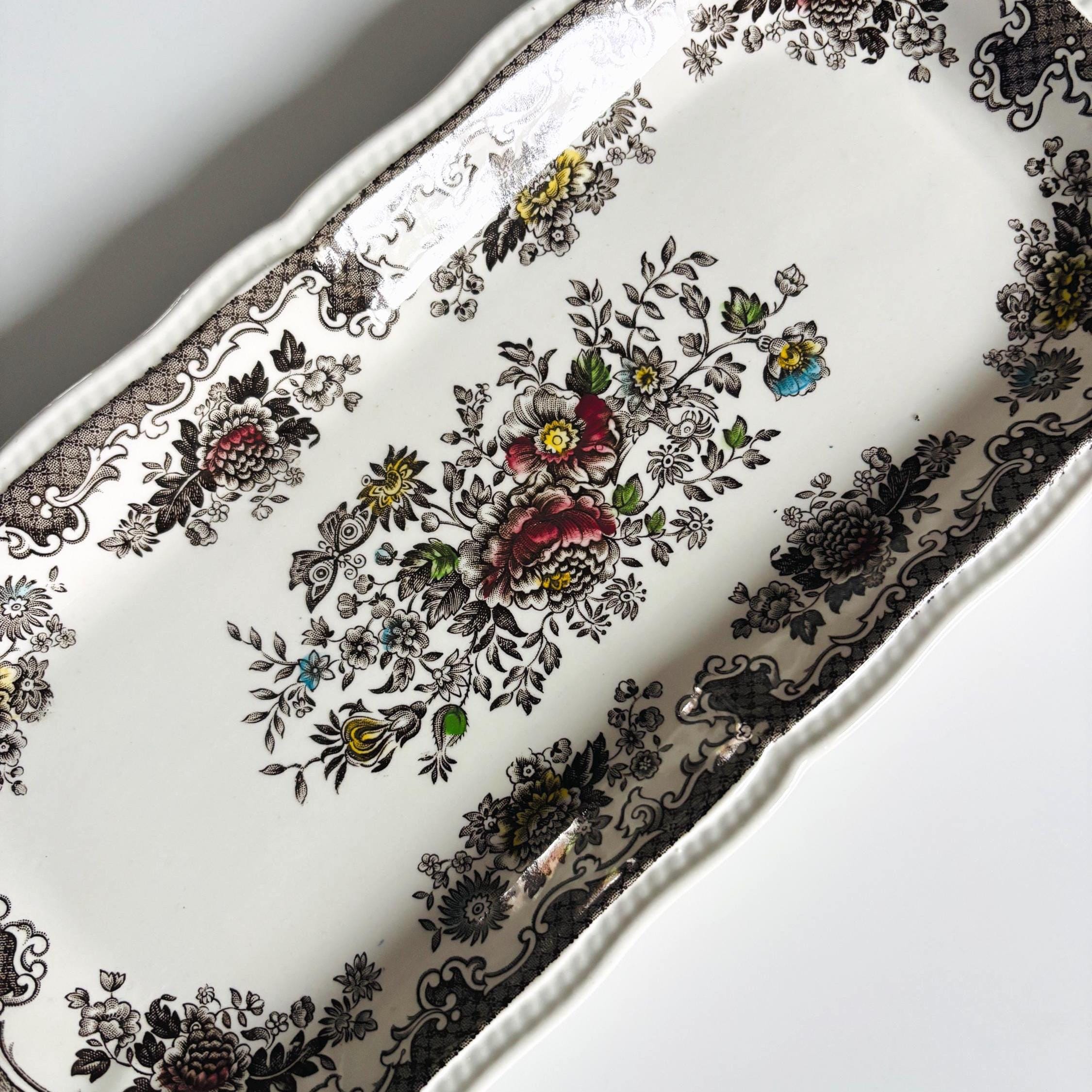 Vintage Enoch Wedgwood (Tunstall) “Balmoral” Ironstone Serving Tray – Made in England