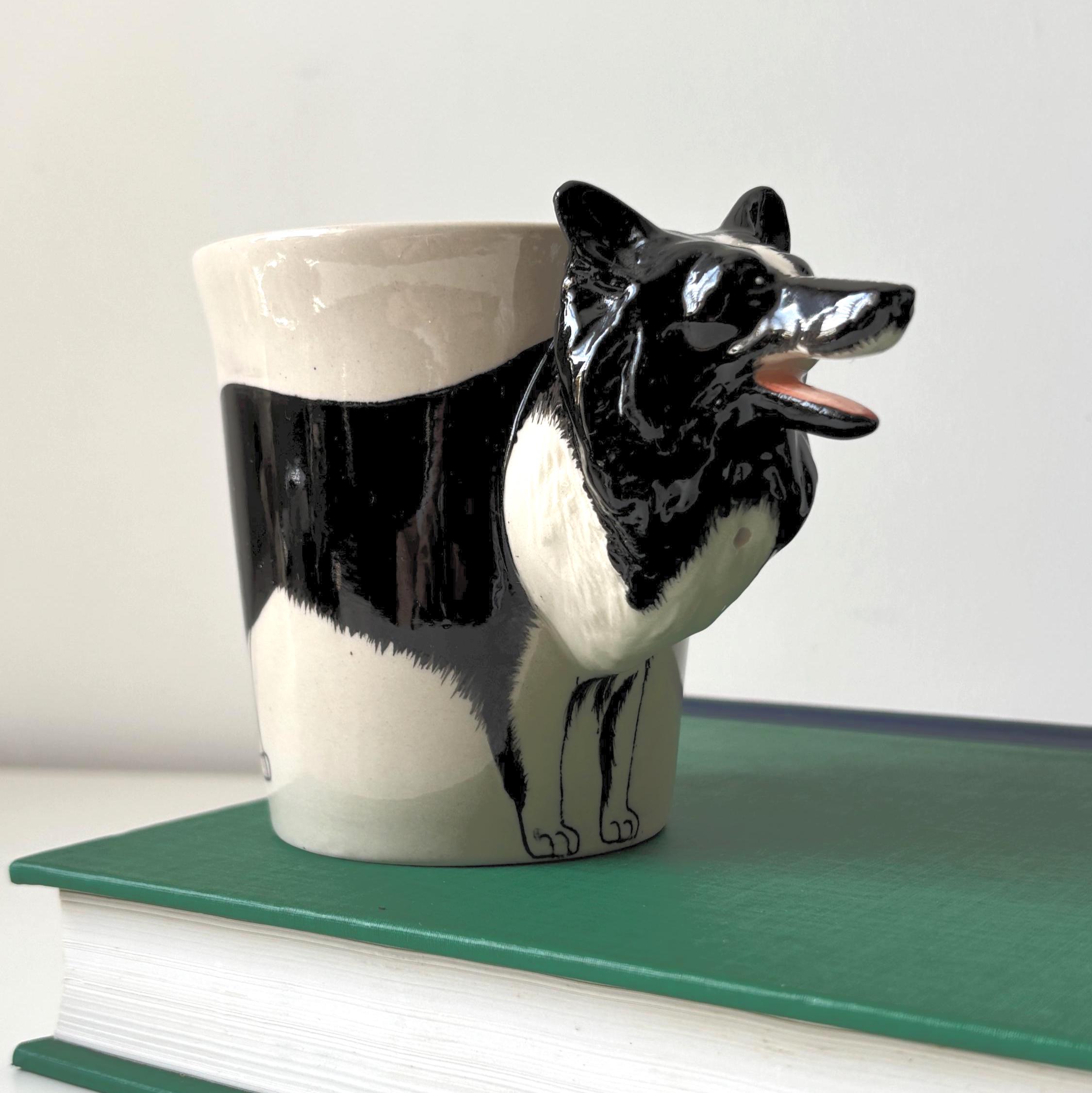 Hand Painted Border Collie Mug Ceramic Dog Lover Gift LoveWindorse UK