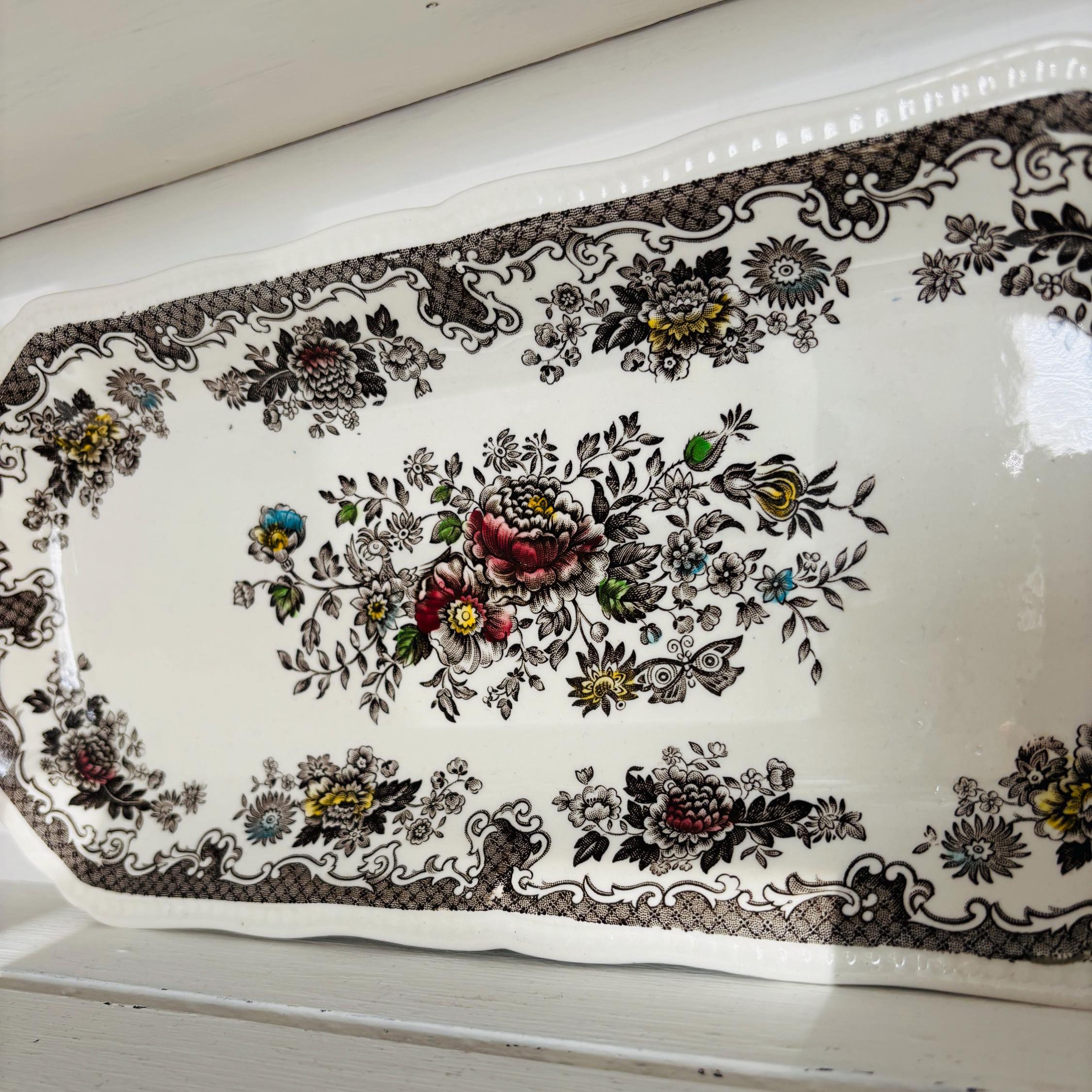 Vintage Enoch Wedgwood (Tunstall) “Balmoral” Ironstone Serving Tray – Made in England