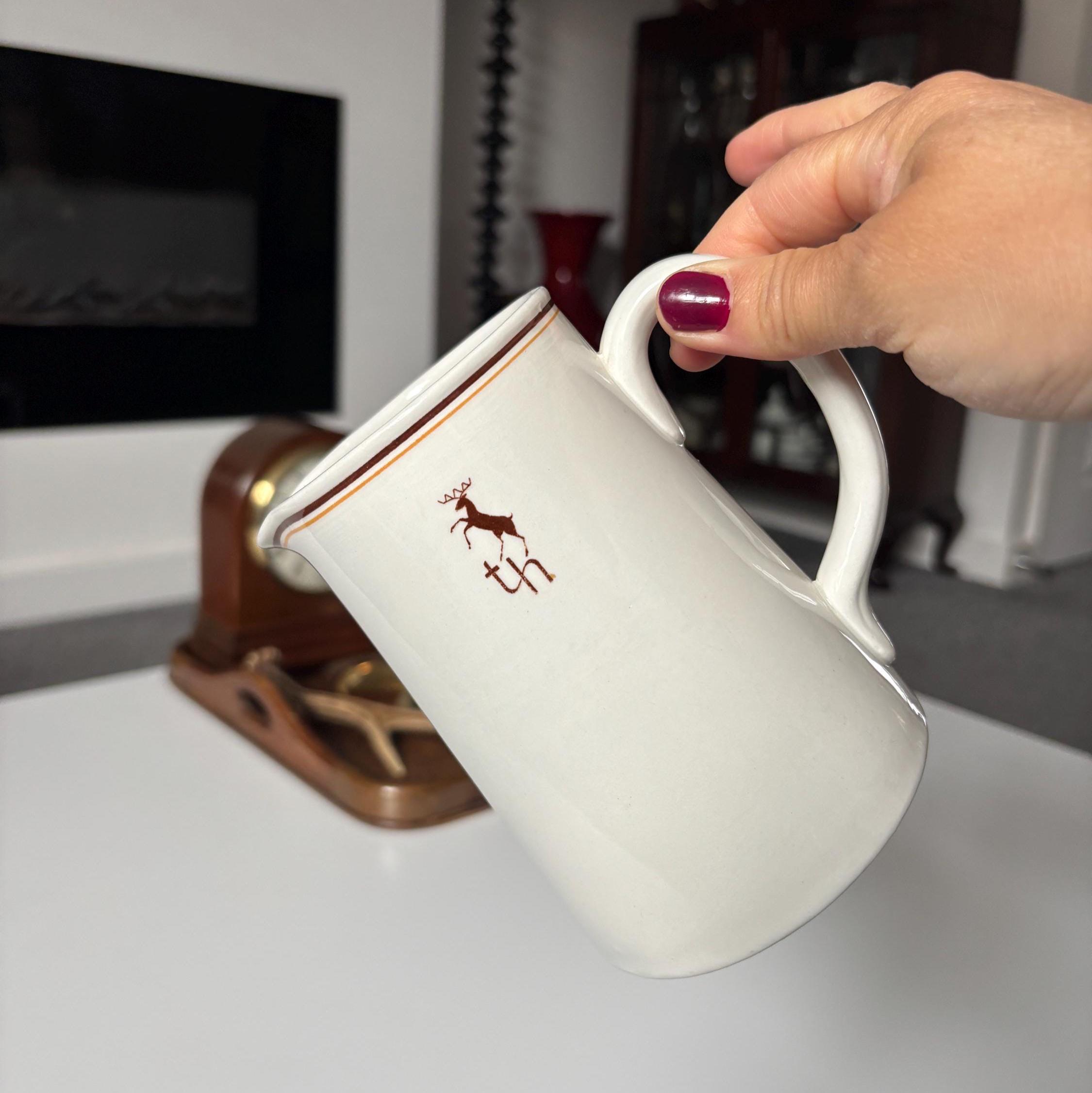 Vintage Trust Houses Hotel-ware Ironstone Jug Dunn Bennett England 1964 Pub Pitcher