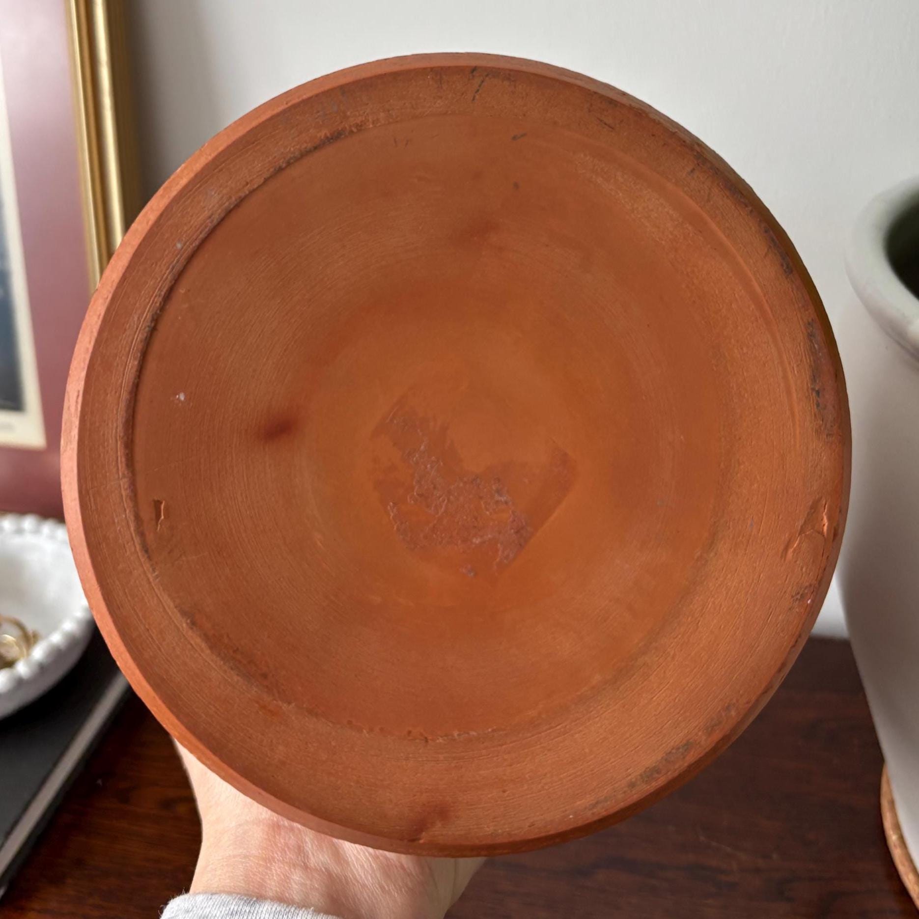 Large Vintage Terracotta Biscuit Jar Ceramic Kitchen Storage Canister Rustic Farmhouse Decor Container Pot
