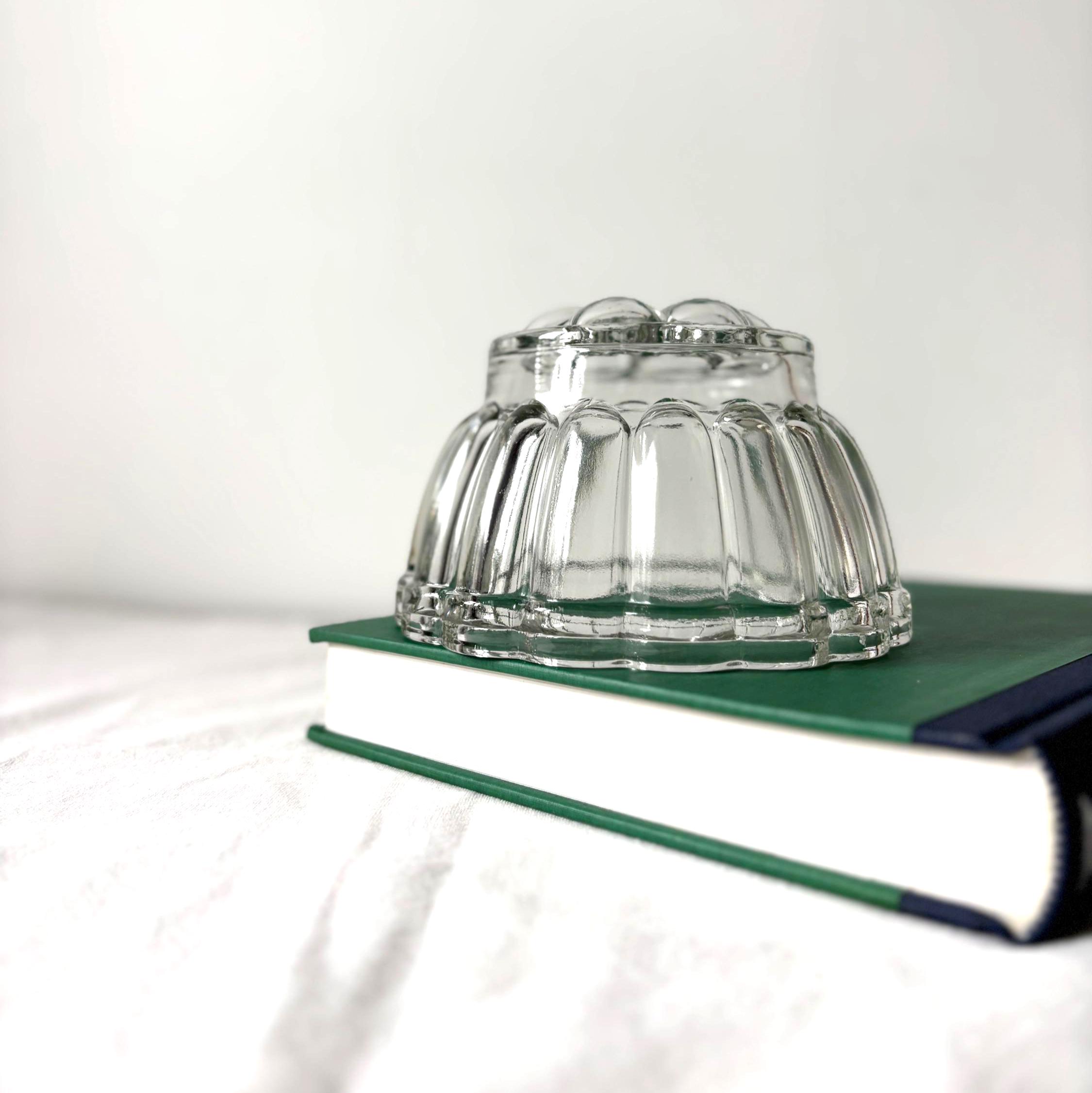 Vintage One Pint Glass Jelly Mould Bowl
