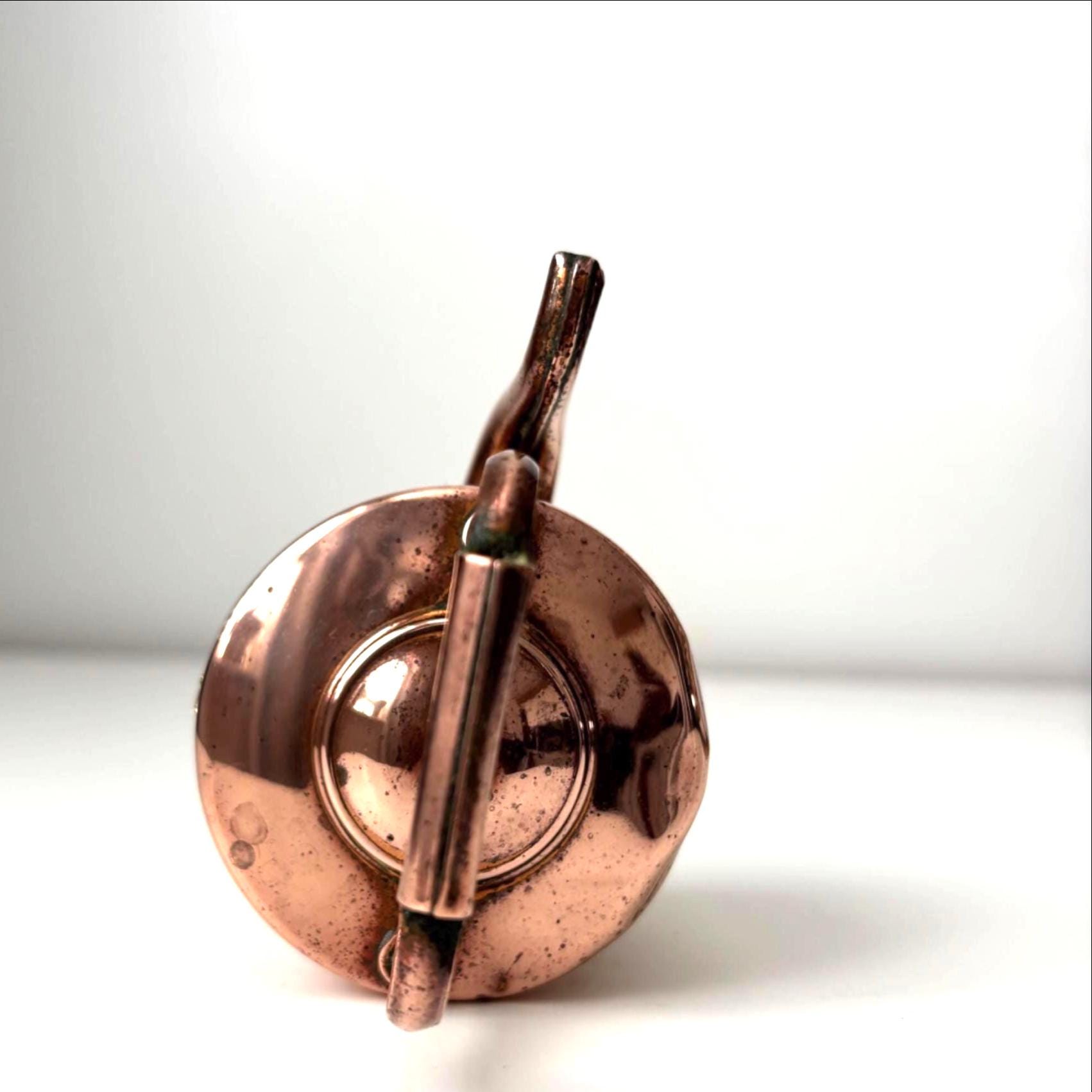 Vintage Mini Copper Kettle Brass Accents Widecombe Teapot Cottage Core Kitchen Decor Collectible