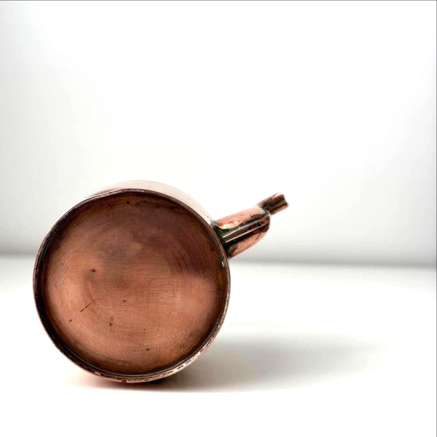 Vintage Mini Copper Kettle Brass Accents Widecombe Teapot Cottage Core Kitchen Decor Collectible