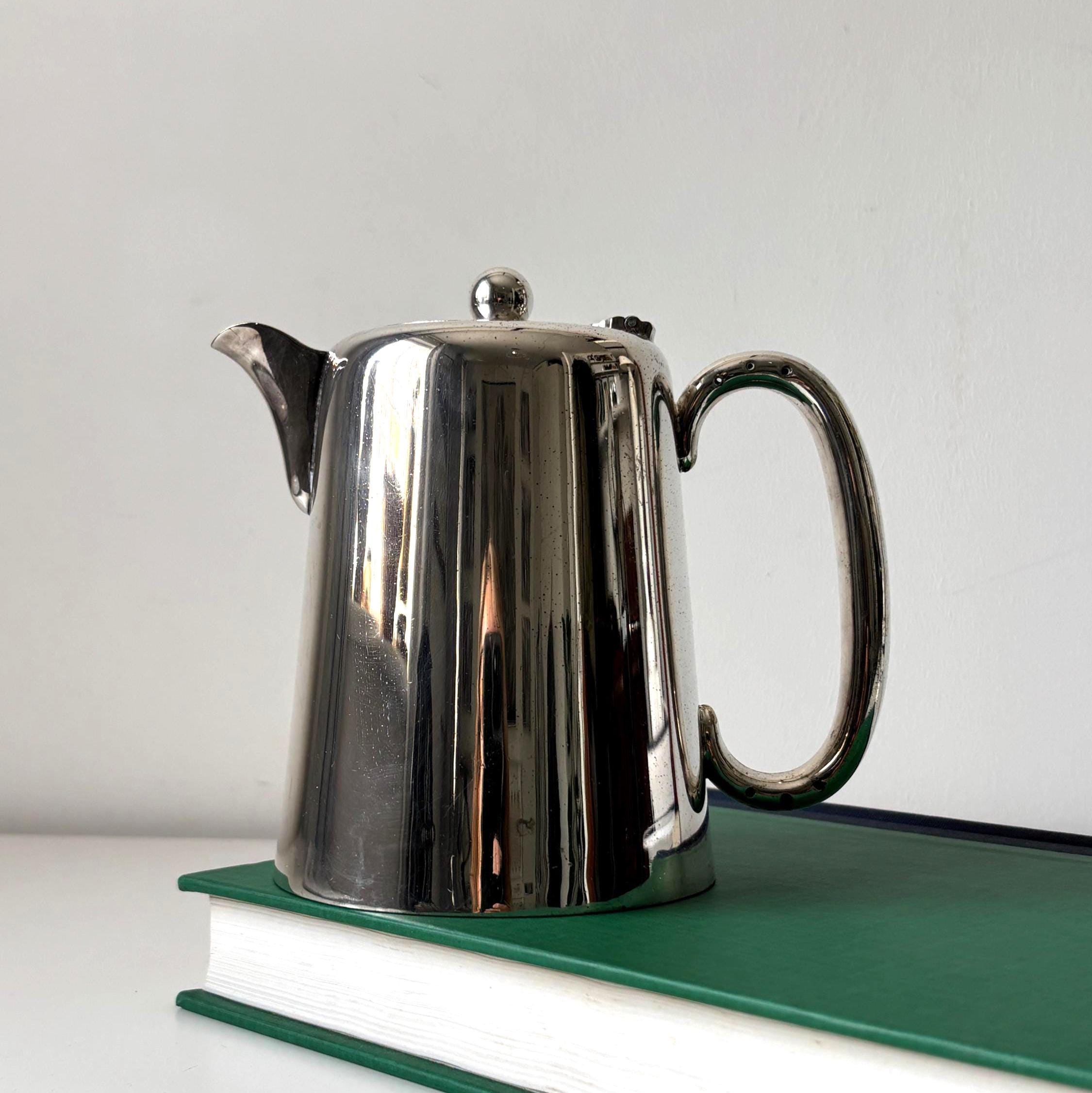 Vintage Caroline Plate EPNS Coffee Pot Made in England Silver Plated Hotel Ware