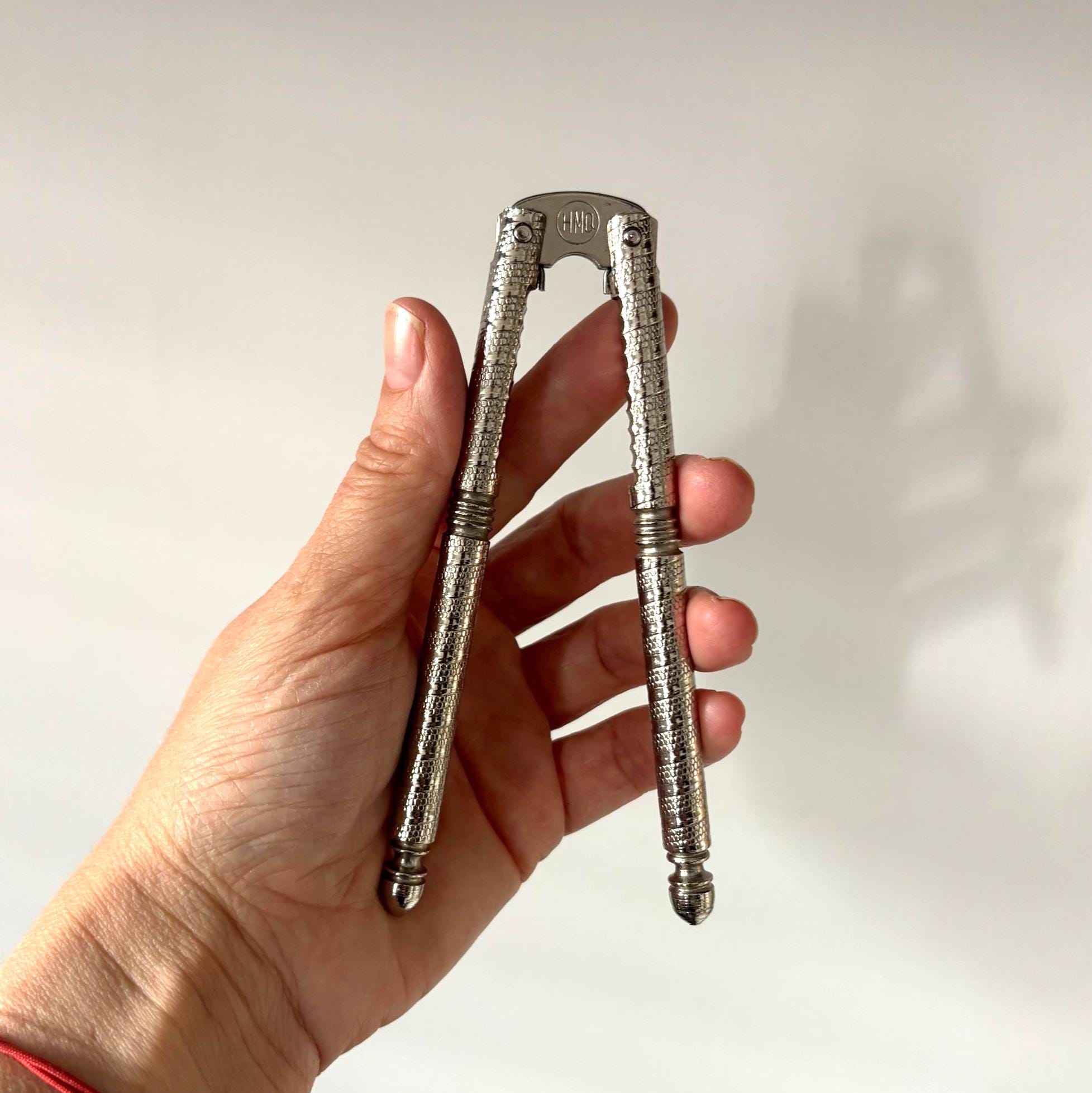 Vintage Metal Nutcracker Tool Rustic Kitchen Decor Farmhouse Nut Cracker Silver Tone