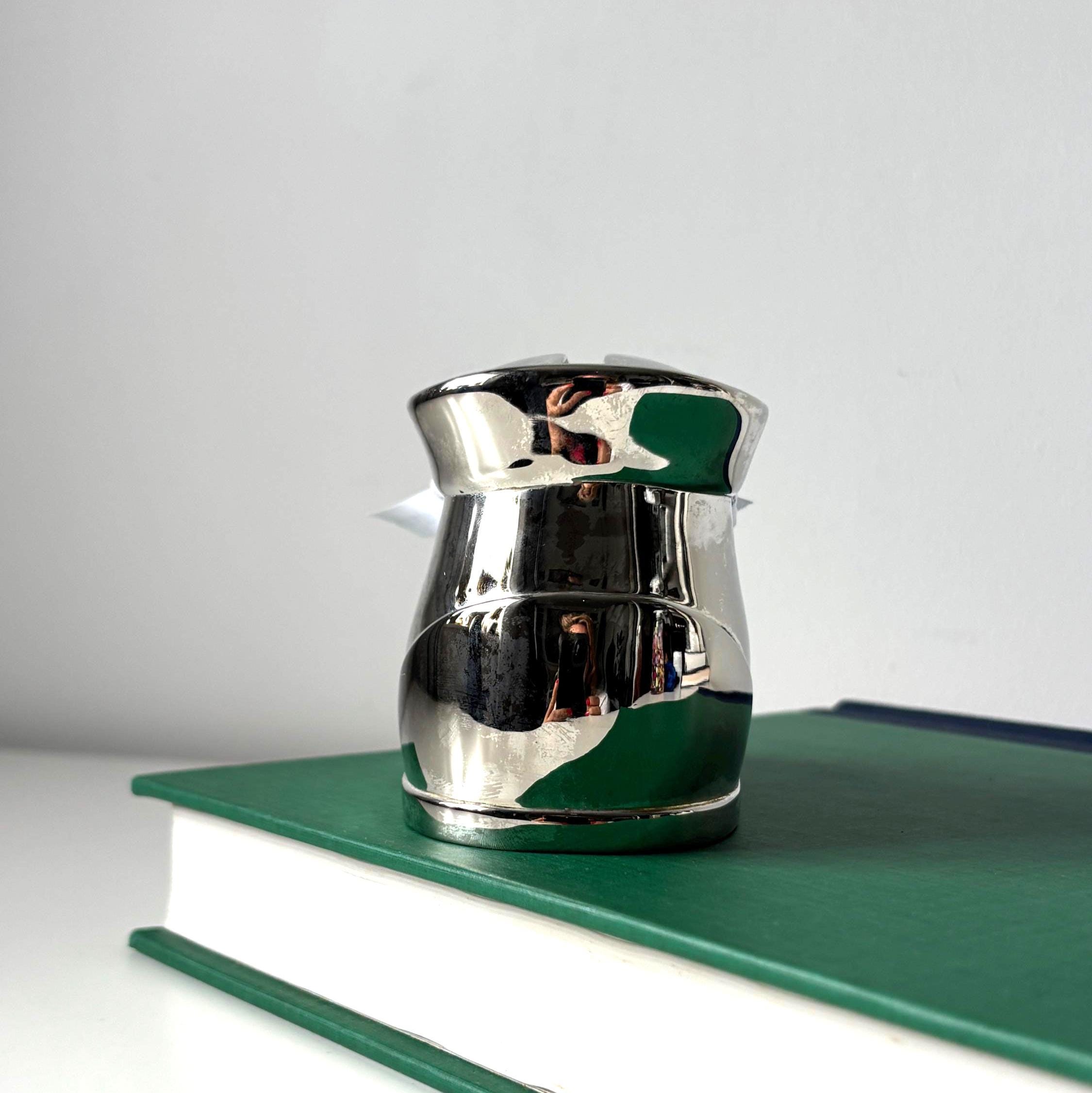 Silver Plated Baby Boot Money Bank with Original Box Christening Gift Keepsake