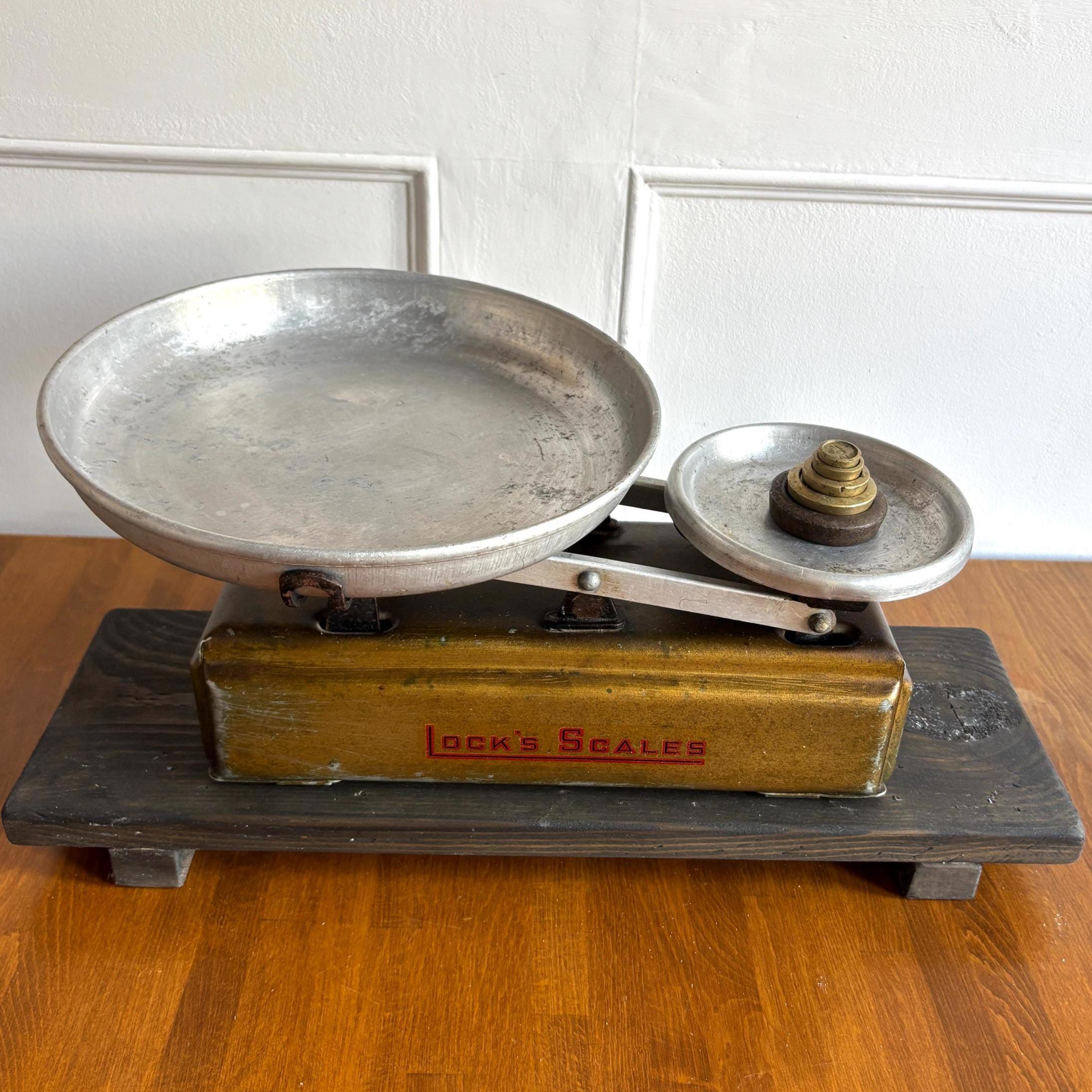 Vintage Lock's Scales | British Grocer's Counter Balance, c.1950s