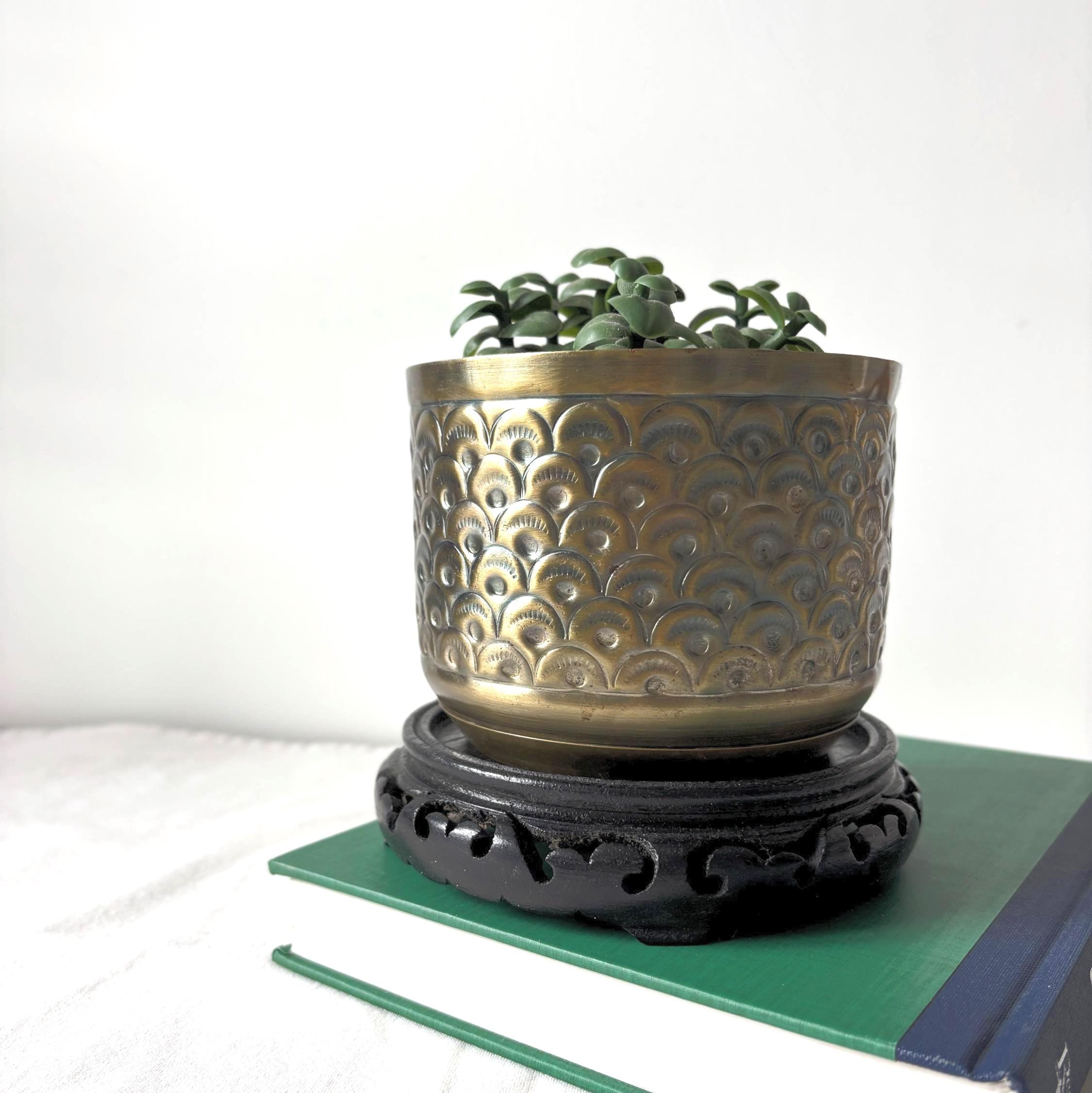 Vintage Wooden Display Stand Carved Chinese Style Vase Plant Plinth Base
